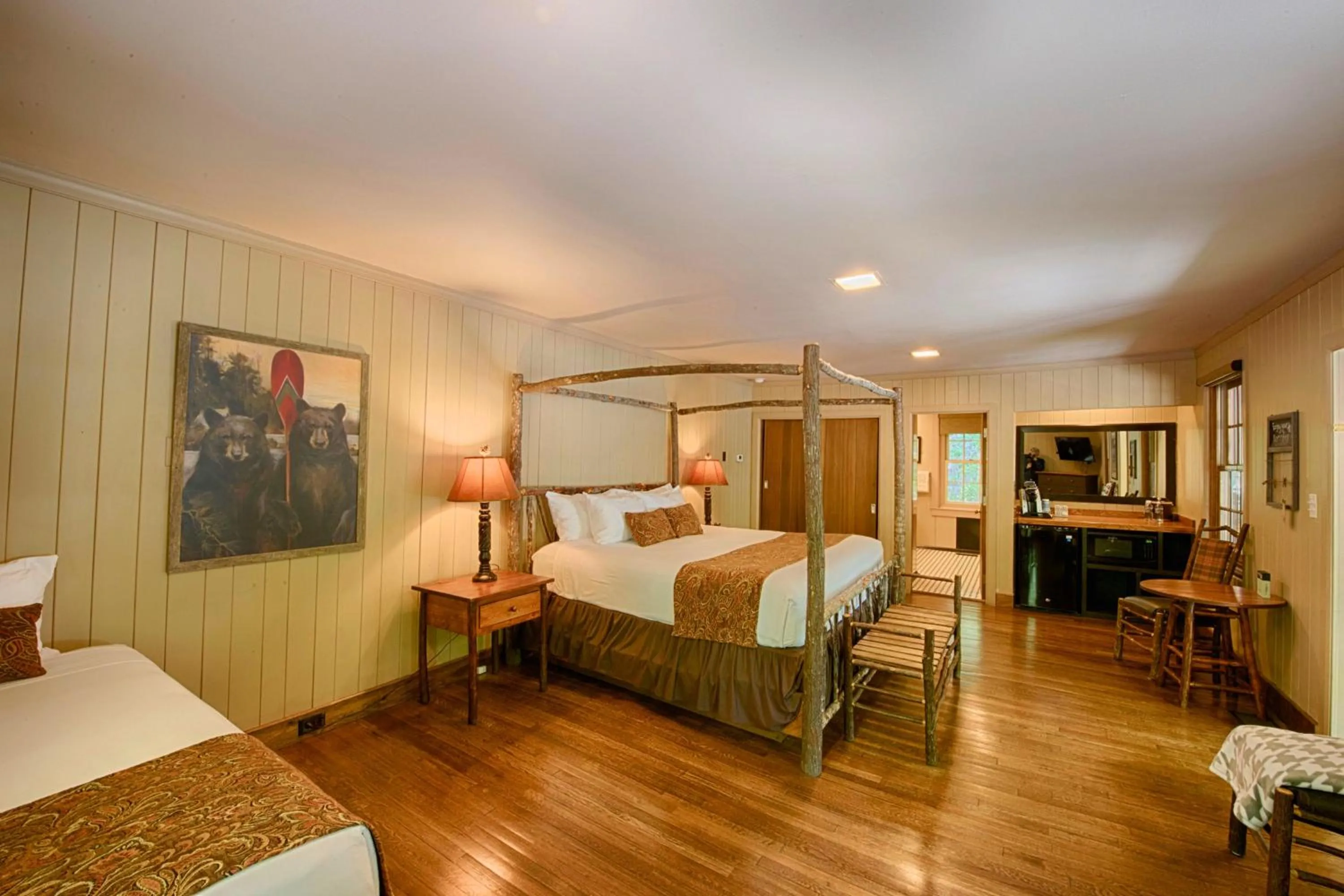 Bed in Historic Tapoco Lodge Resort