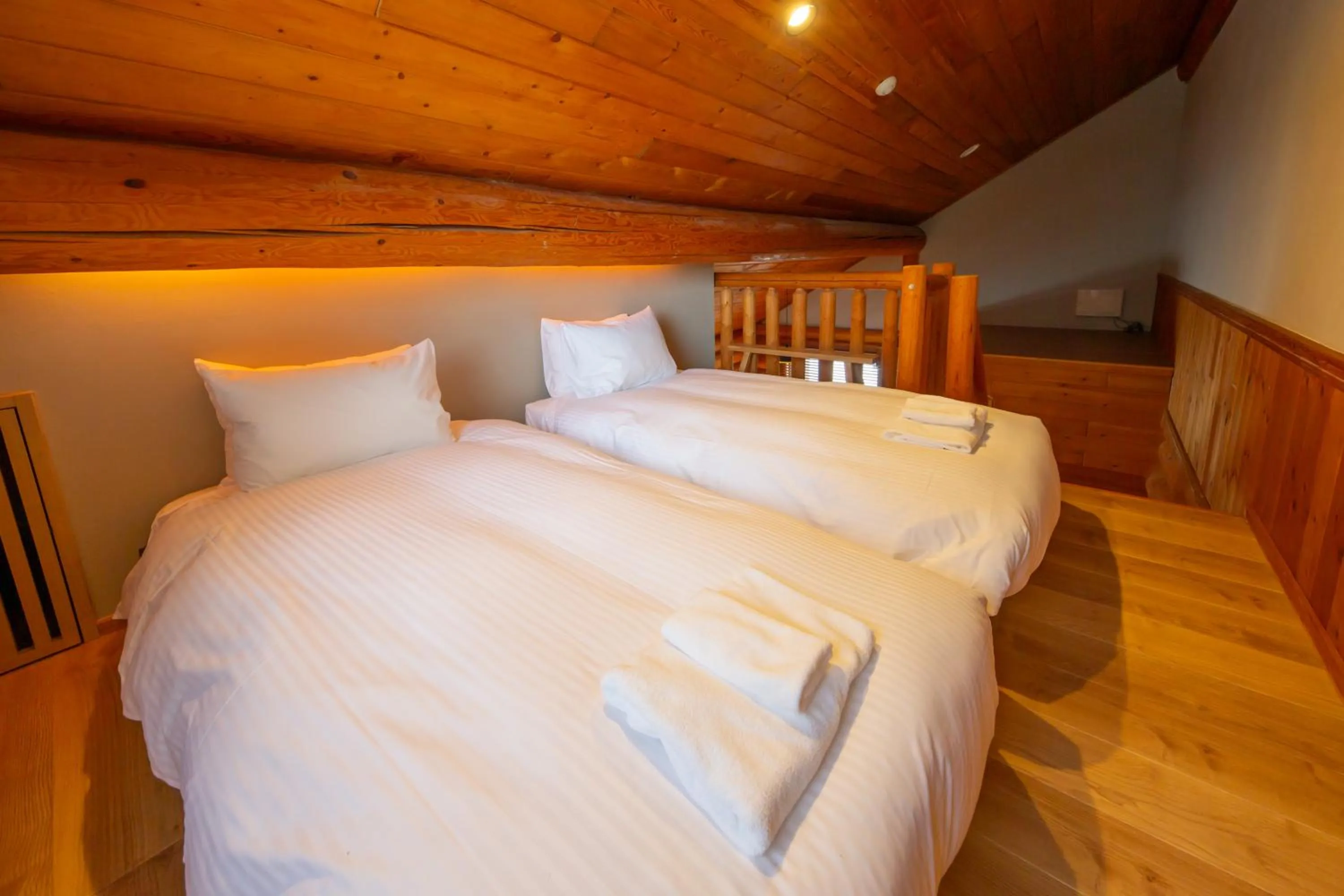 Bed in Villa Rusutsu