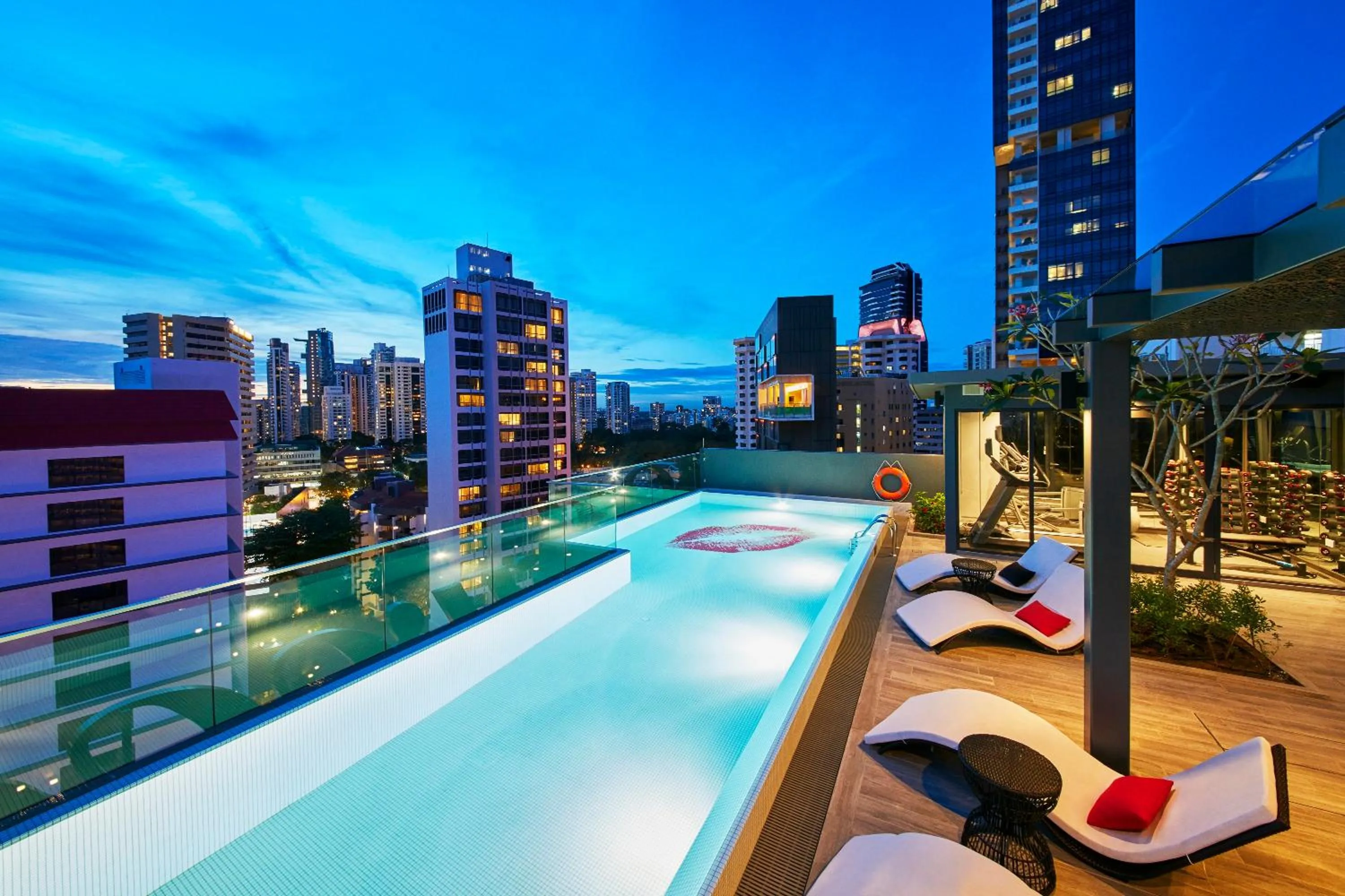 Pool view in Oakwood Studios Singapore