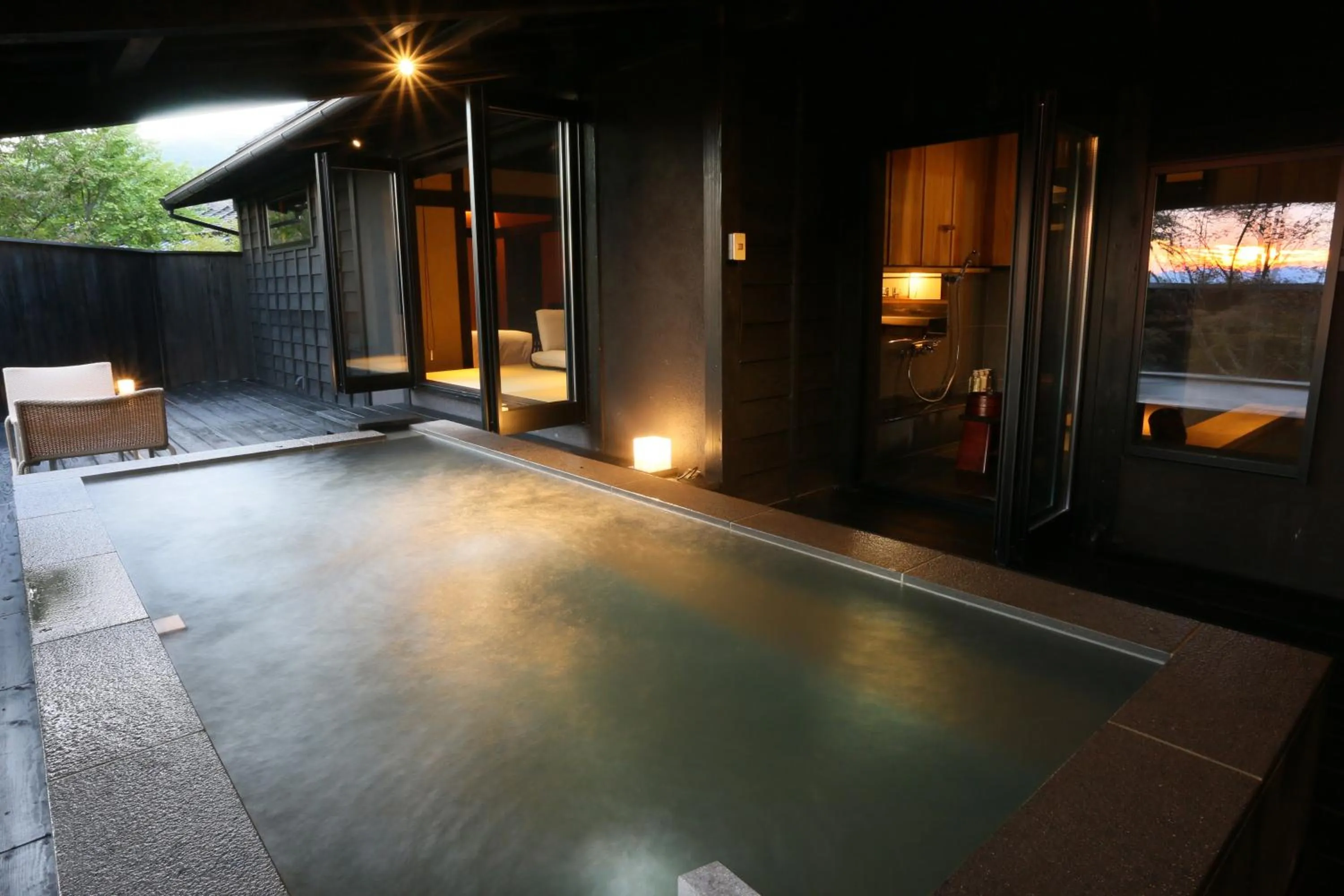 Hot Spring Bath in Gekkoju Kurokawa