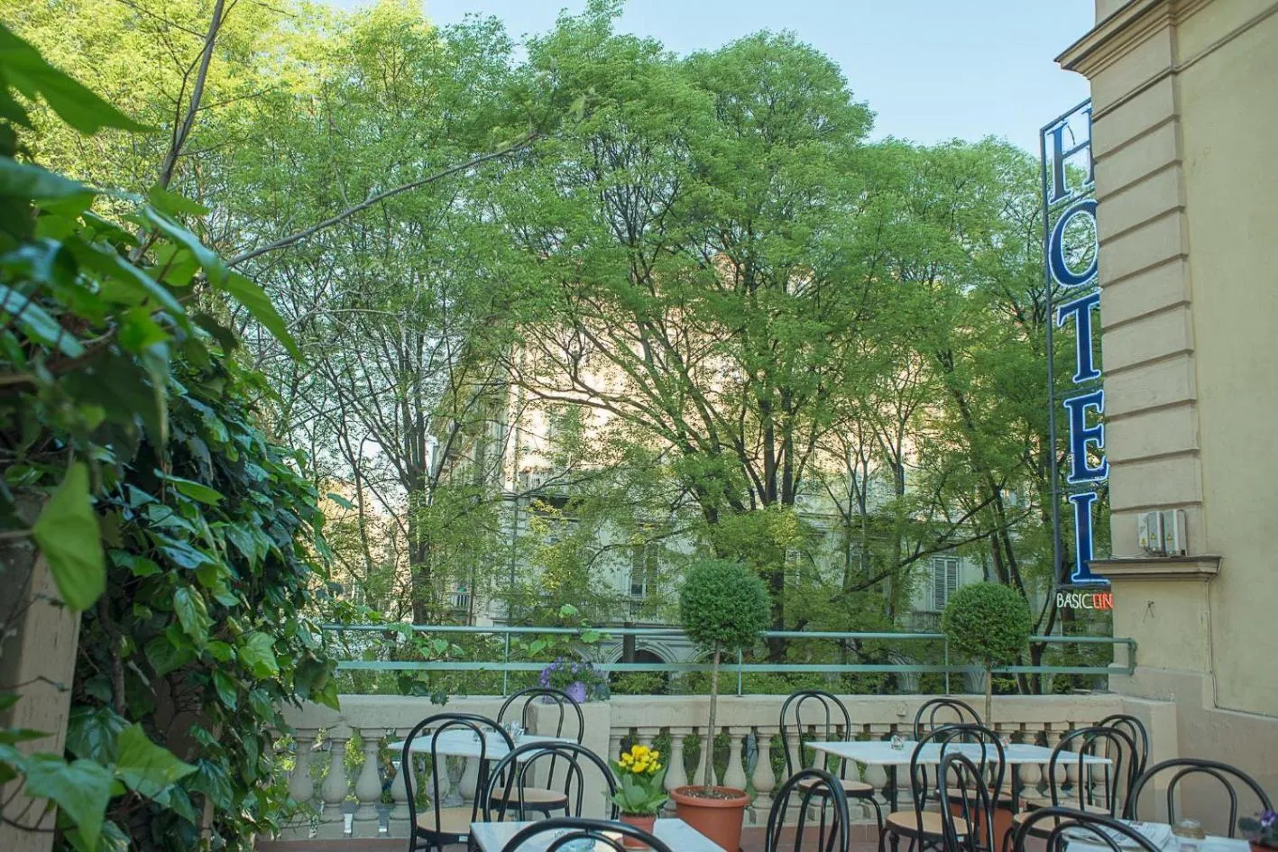 Balcony/Terrace in Hotel Torino Porta Susa