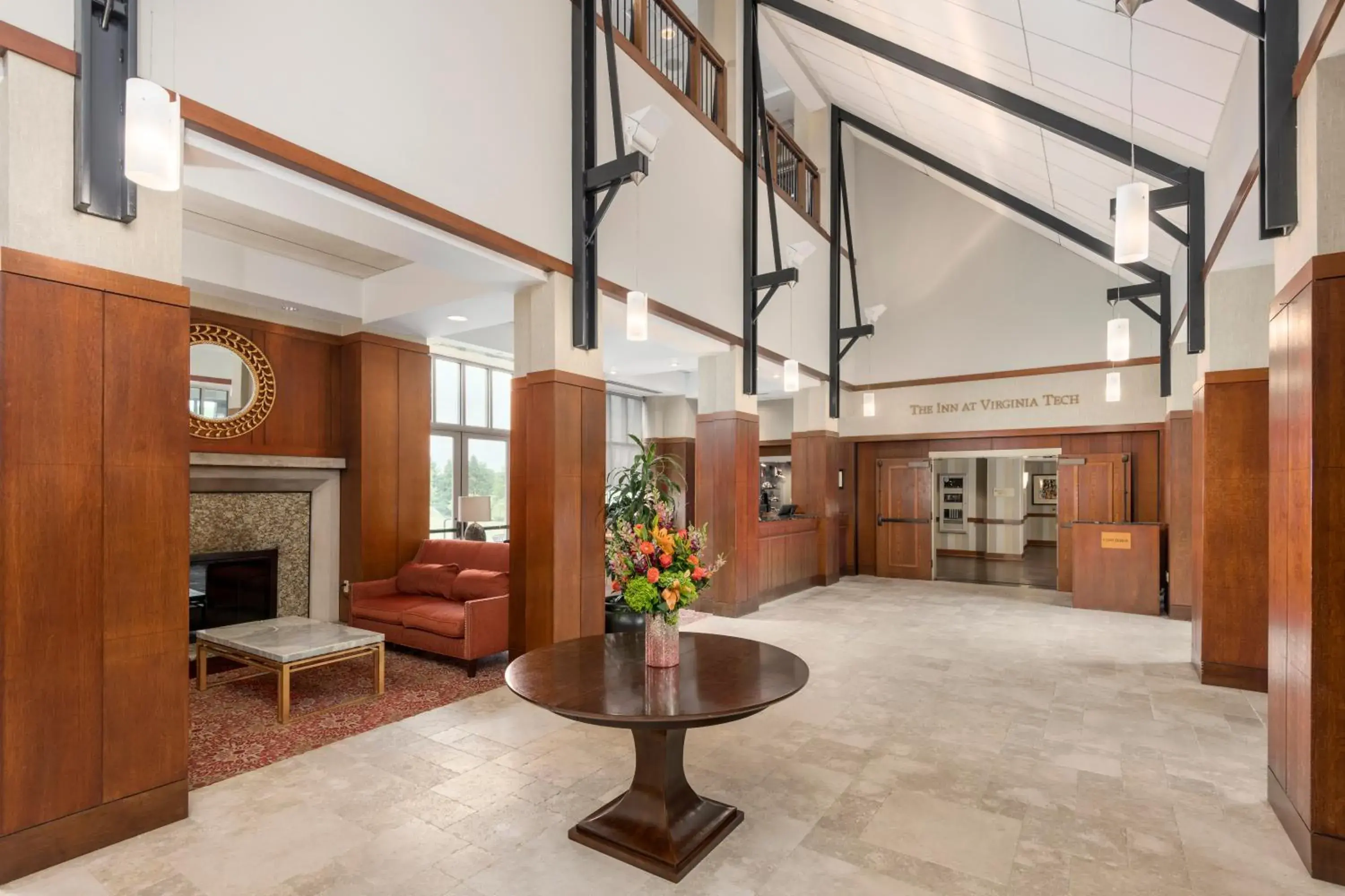 Lobby or reception in The Inn at Virginia Tech - On Campus Lobby or reception in The Inn at Virginia Tech - On Campus