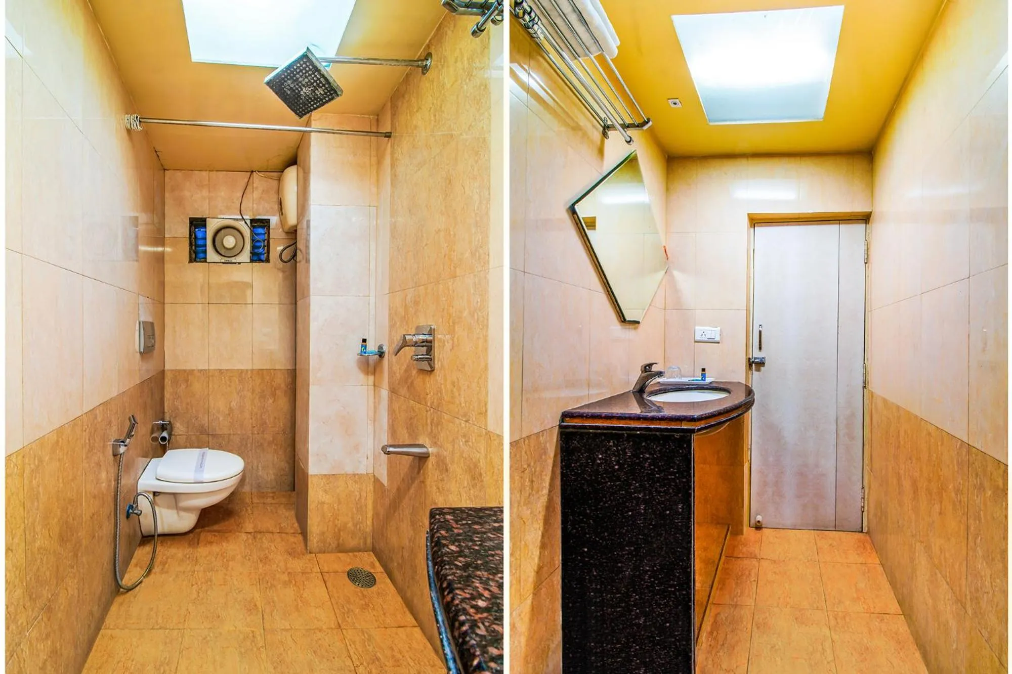 Toilet in FabHotel Palash Residency Ranchi Railway Station