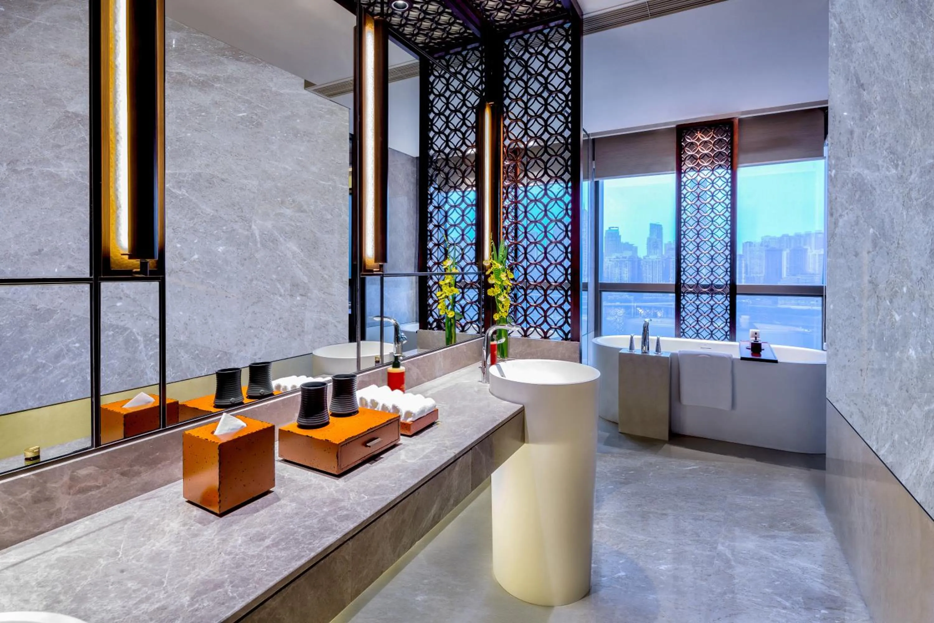 Toilet in Regent Chongqing - Complimentary 1st round mini bar daily