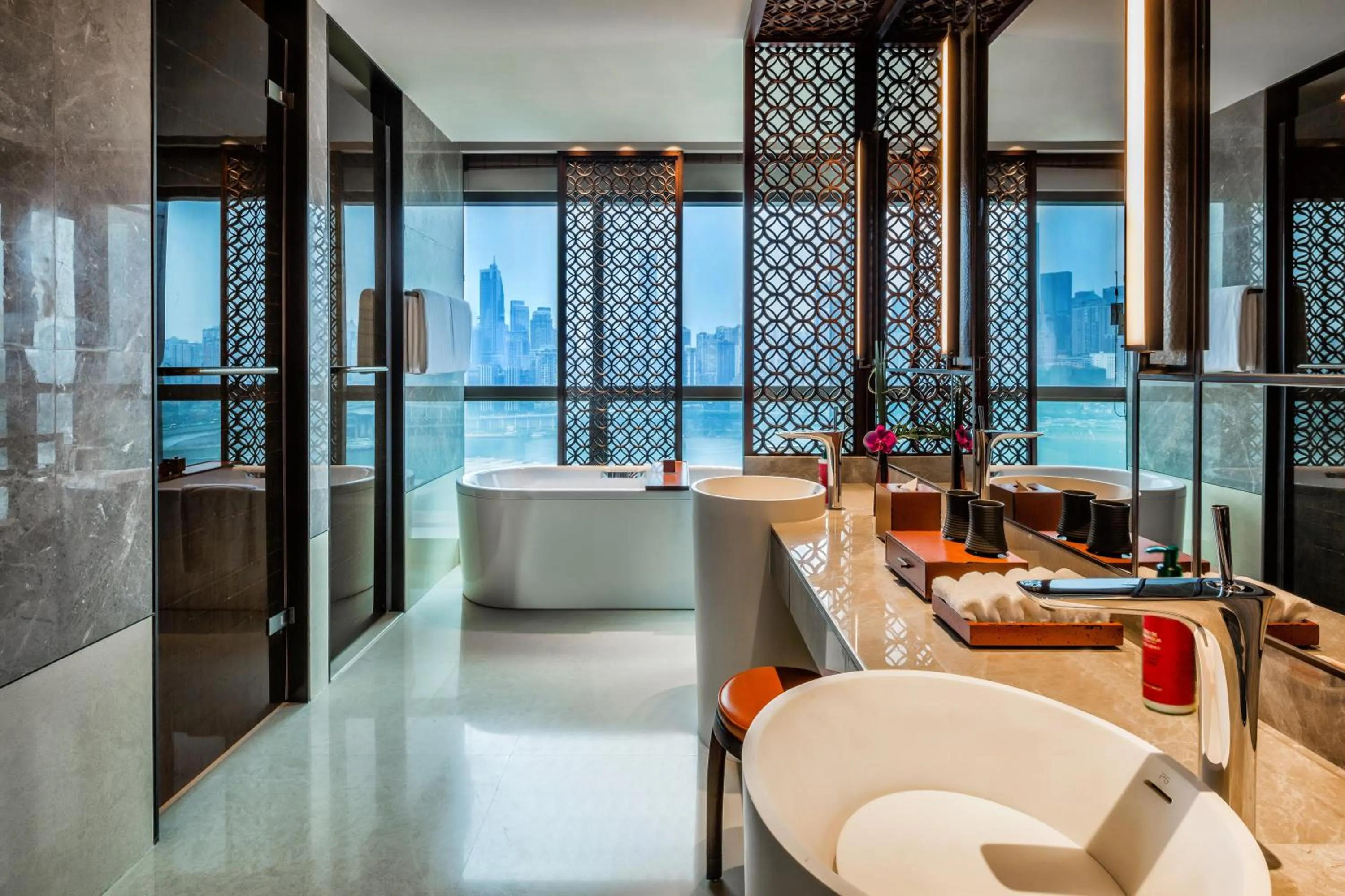 Toilet in Regent Chongqing - Complimentary 1st round mini bar daily