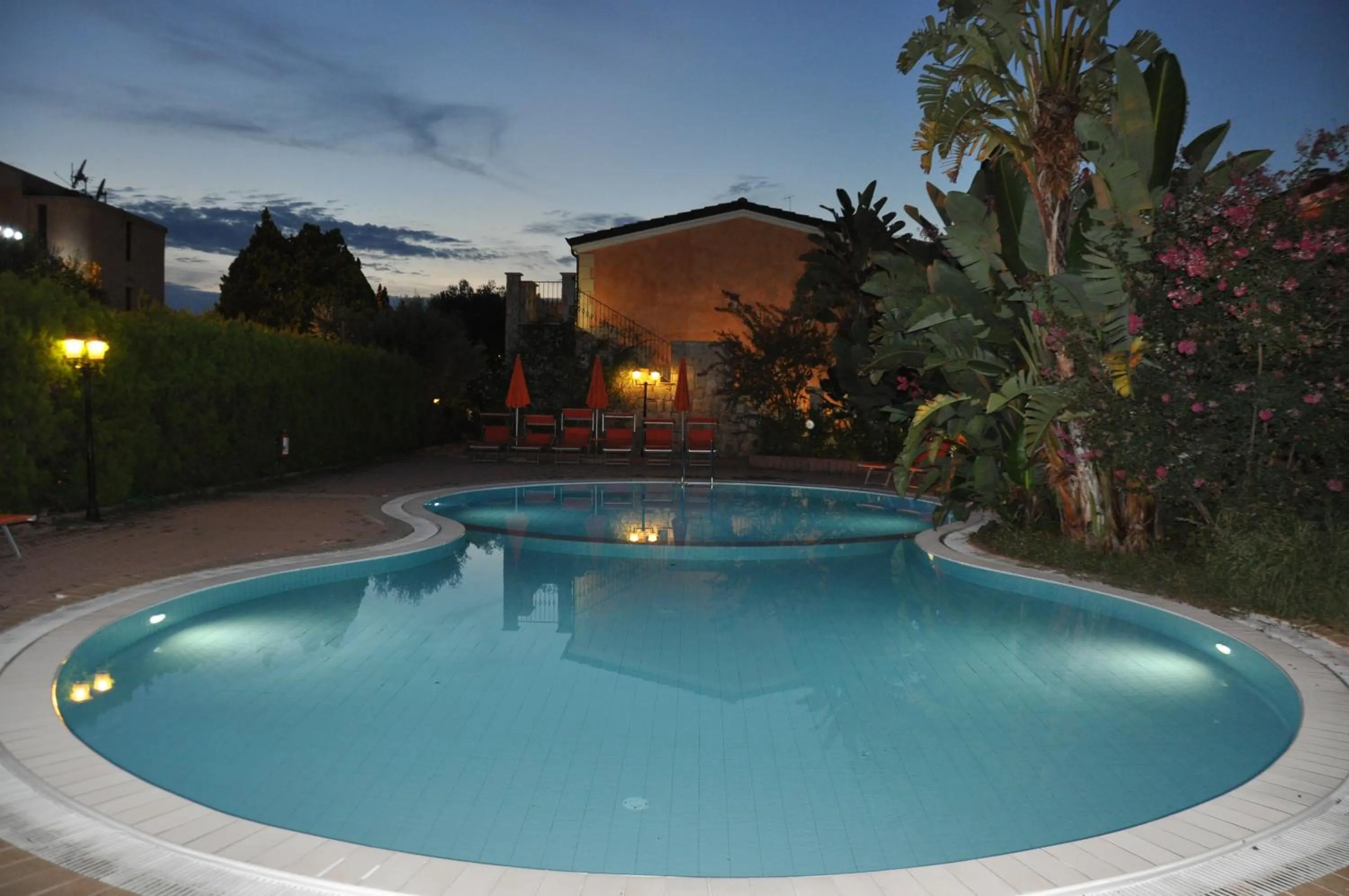 Pool view in Residence Baia Infreschi