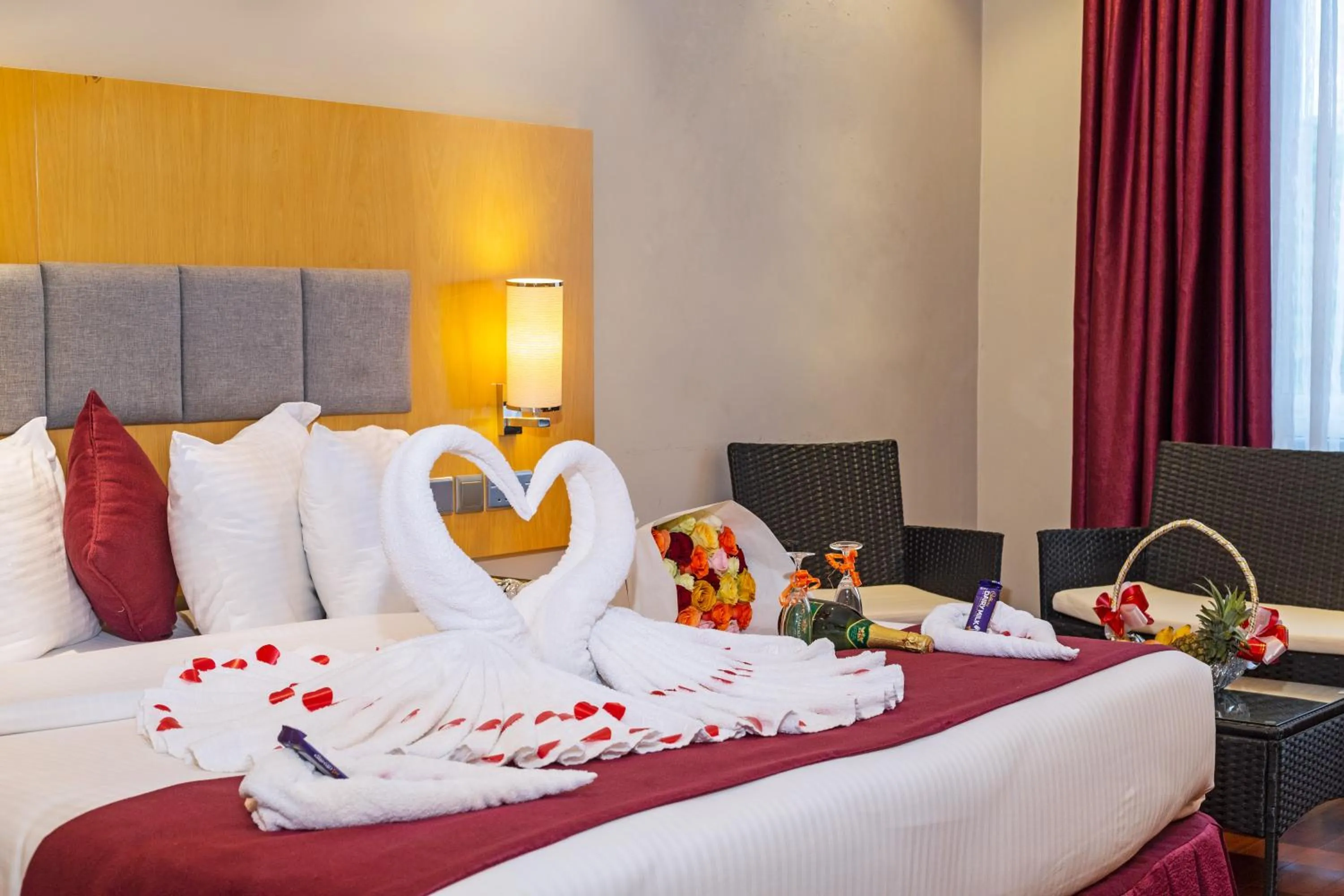 Bed in Three Steers Hotel