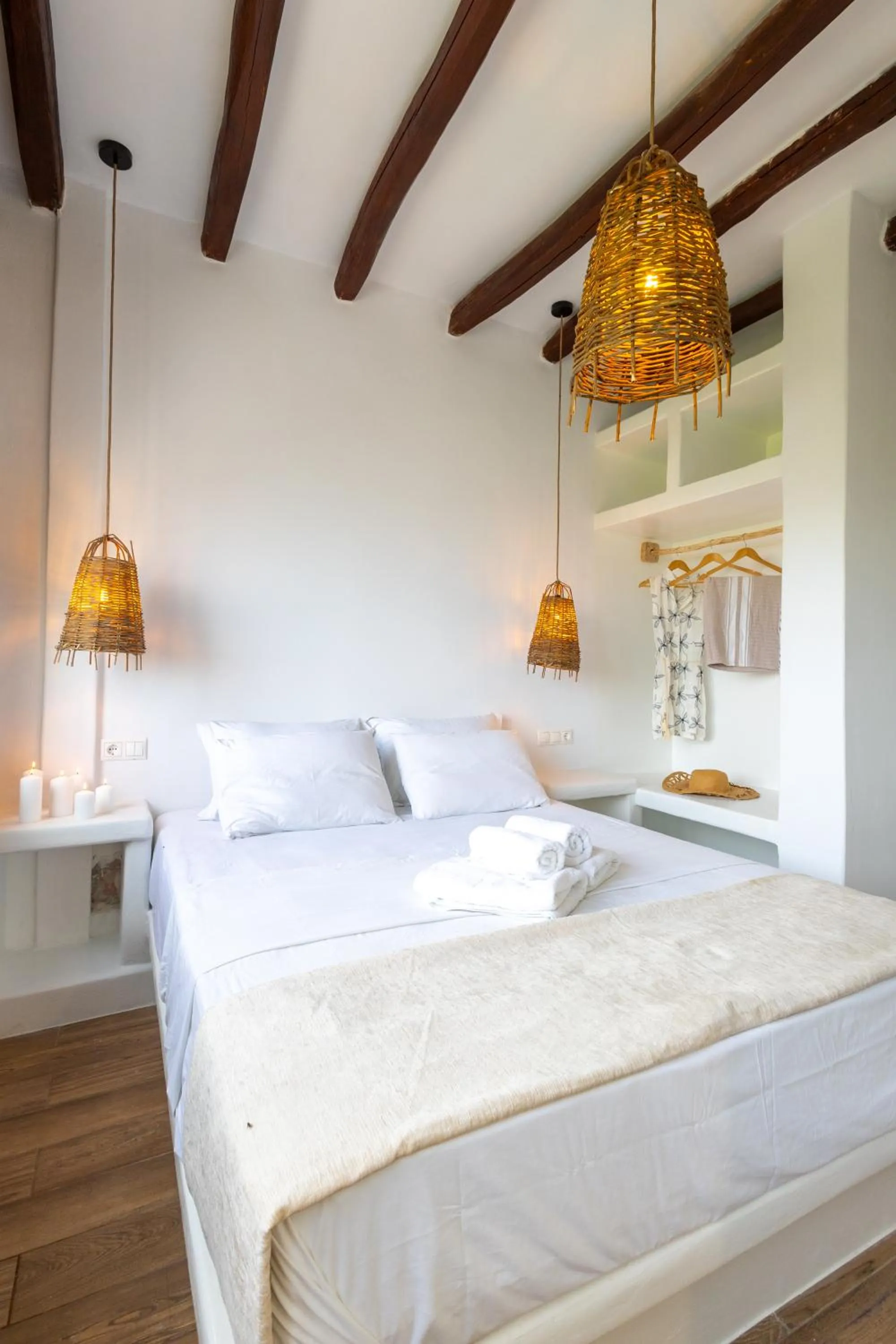 Bedroom, Bed in Villa Kastraki