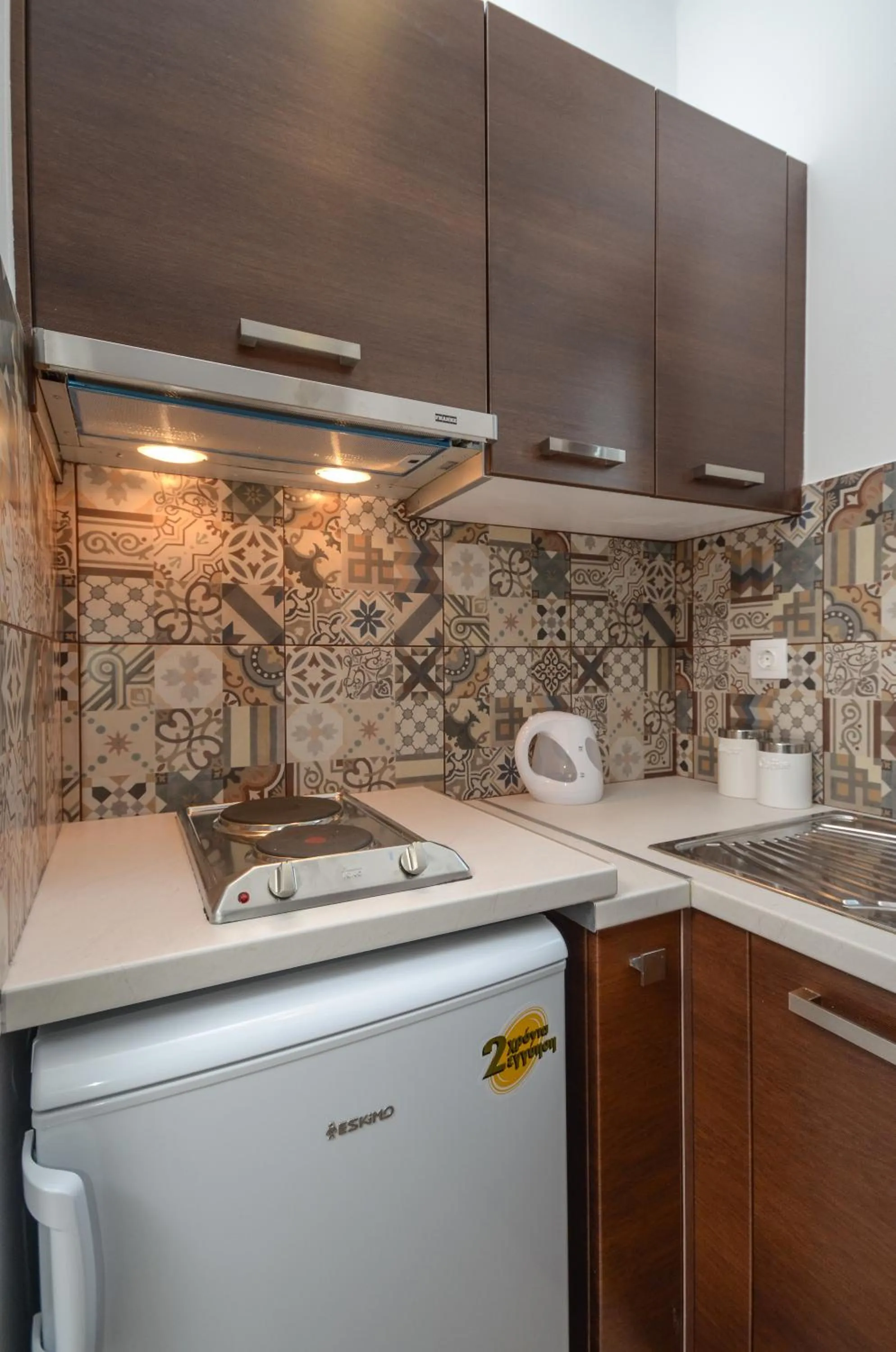 Kitchen or kitchenette in Villa Kastraki