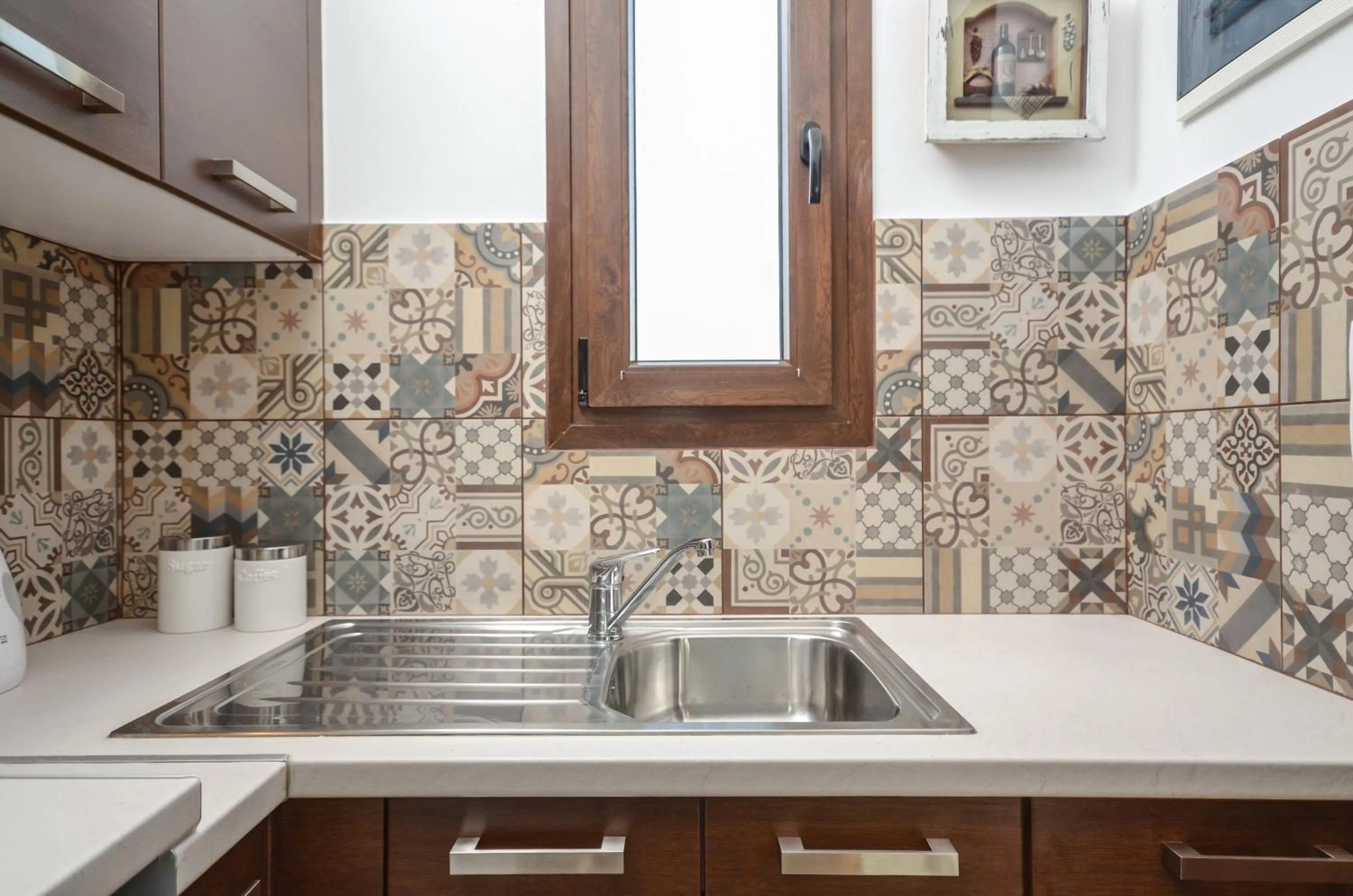 Kitchen or kitchenette in Villa Kastraki