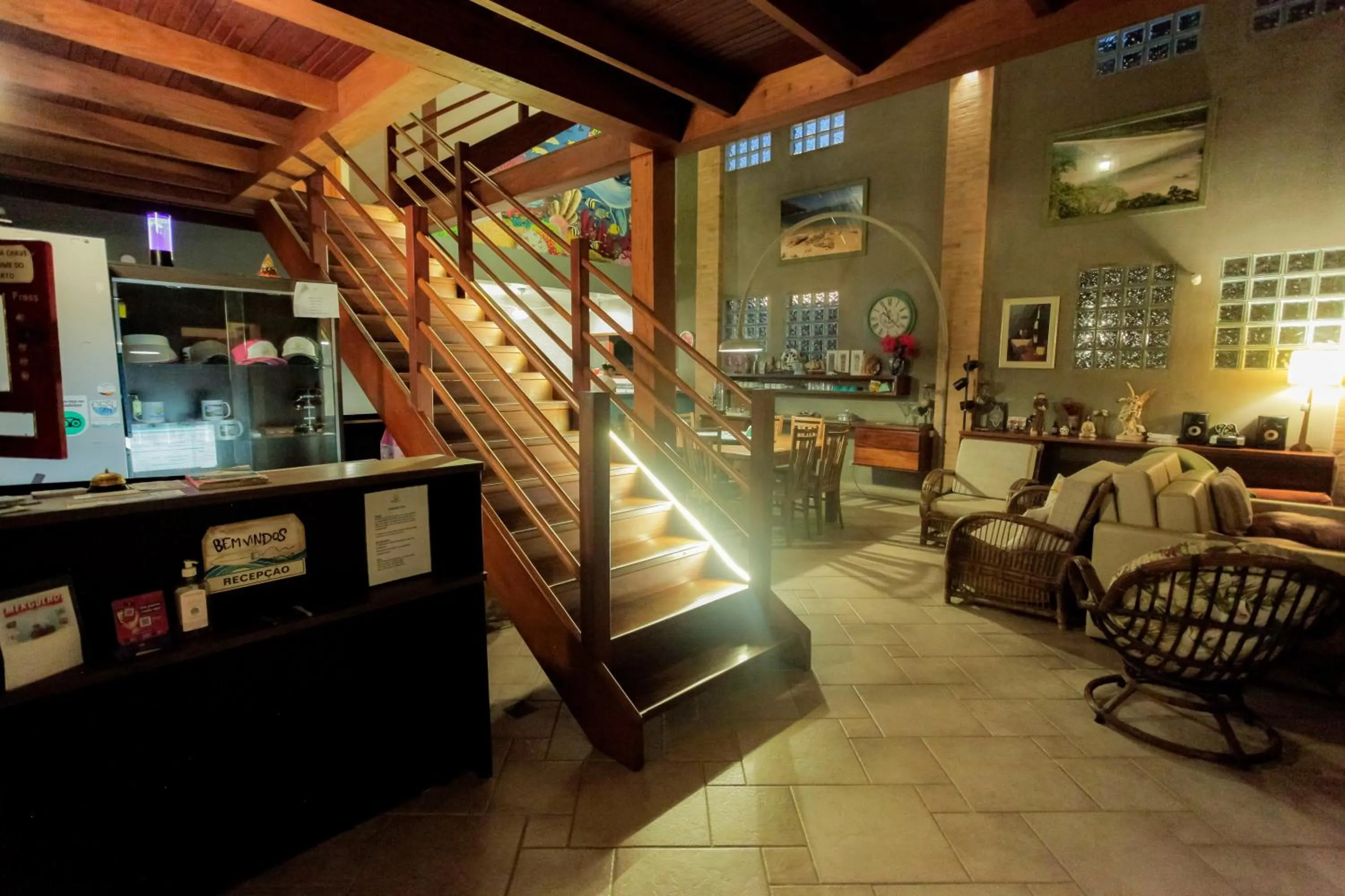 Living room in Ubatuba Ecologic Pousada