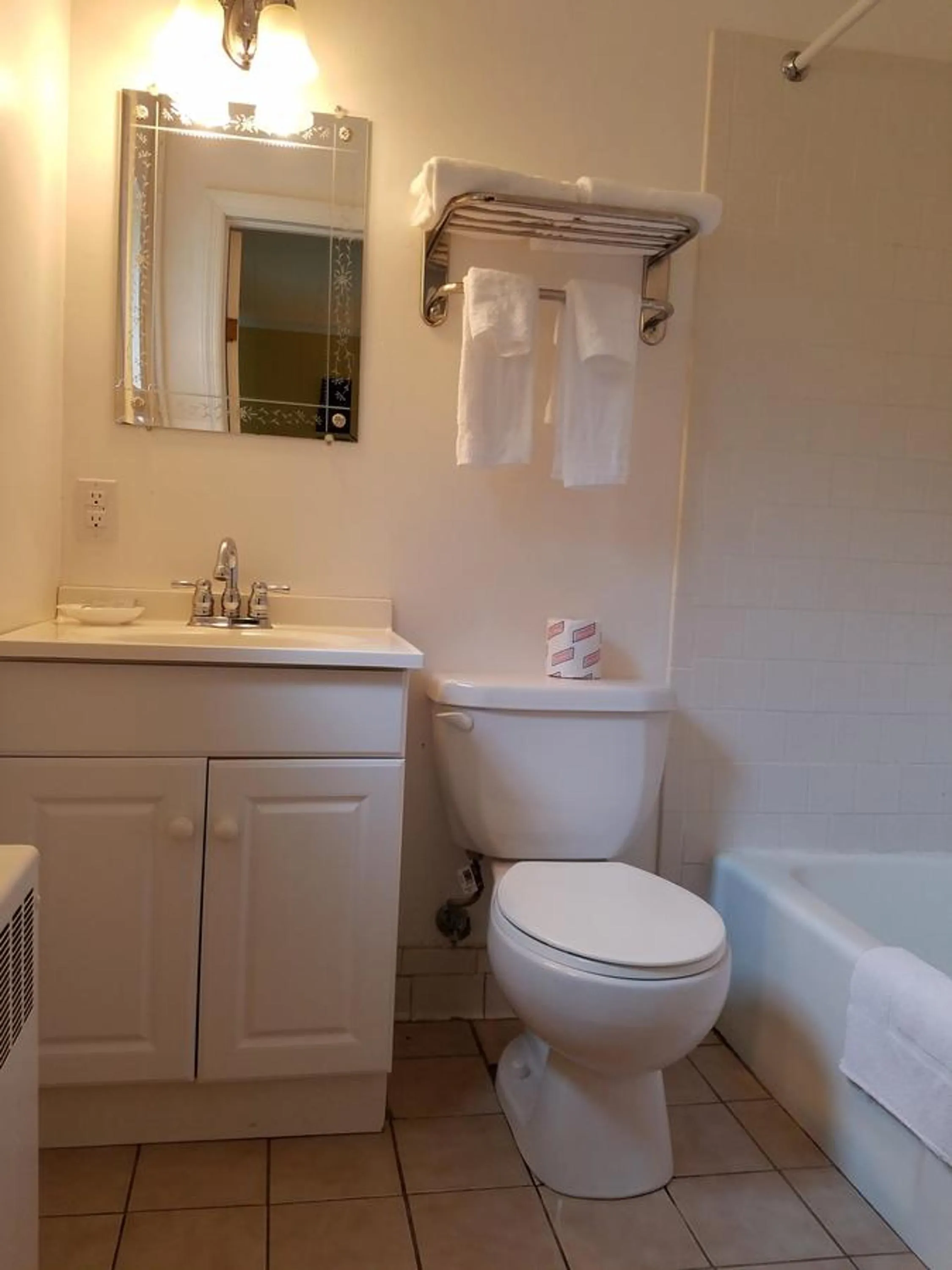 Bathroom in Roseloe Motel