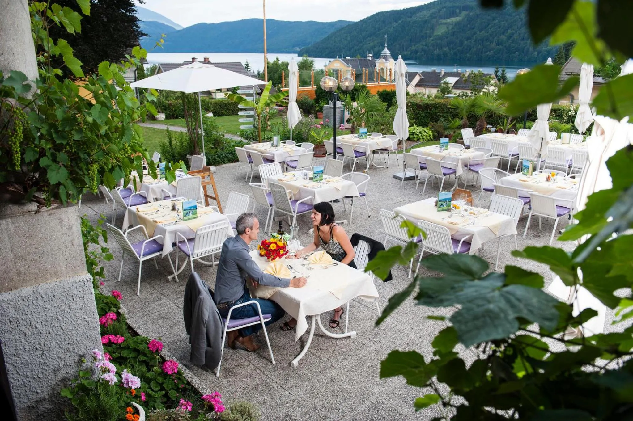 Balcony/Terrace in Familienhotel Post