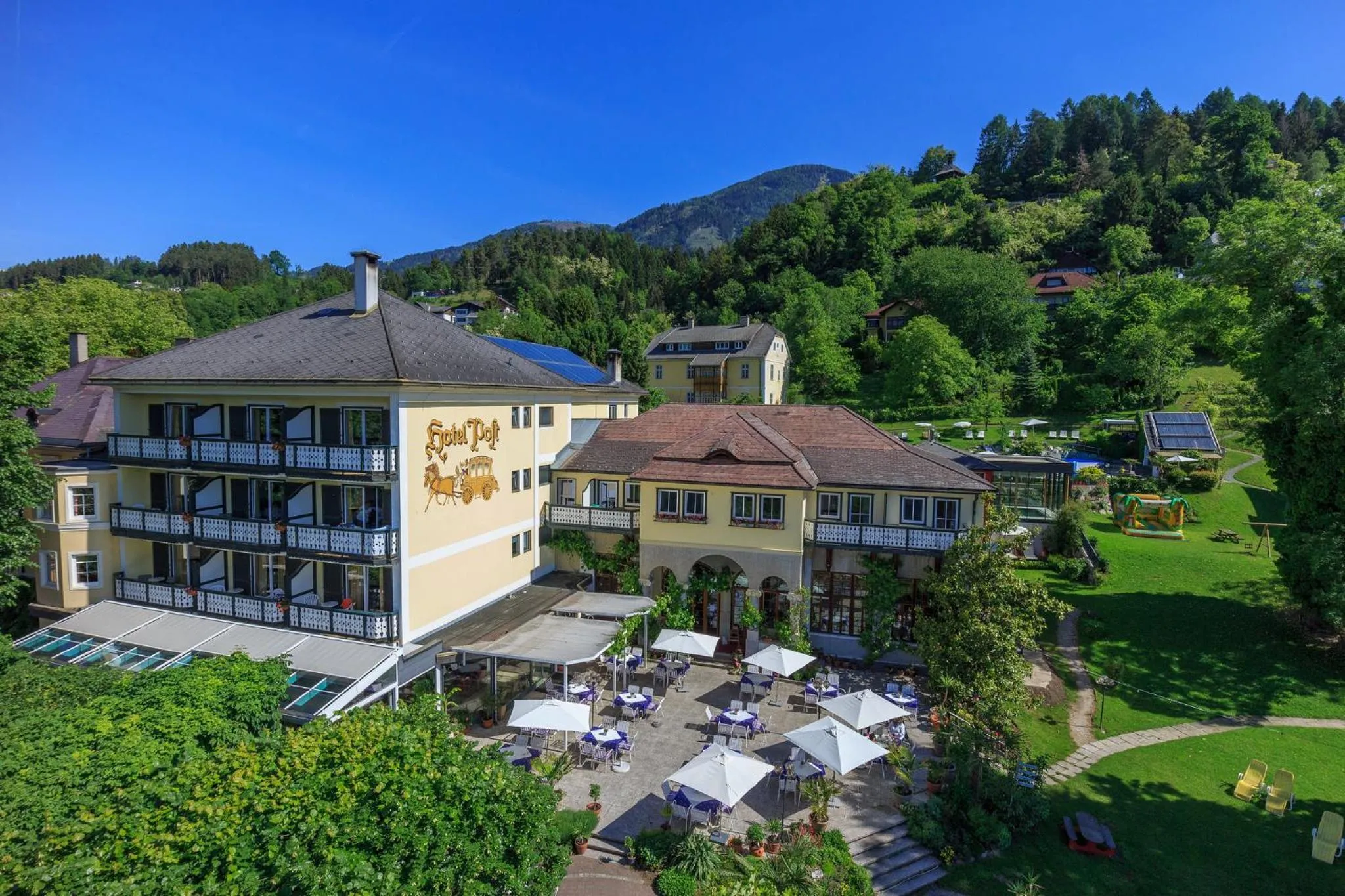 Bird's eye view in Familienhotel Post