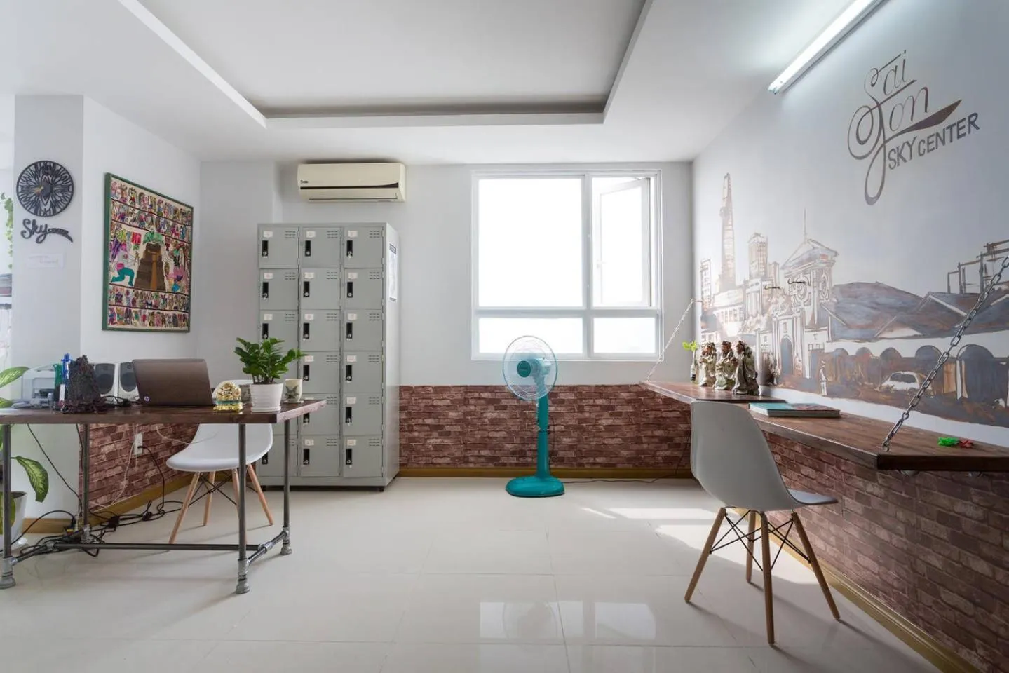 Living room in Sky Center Hostel