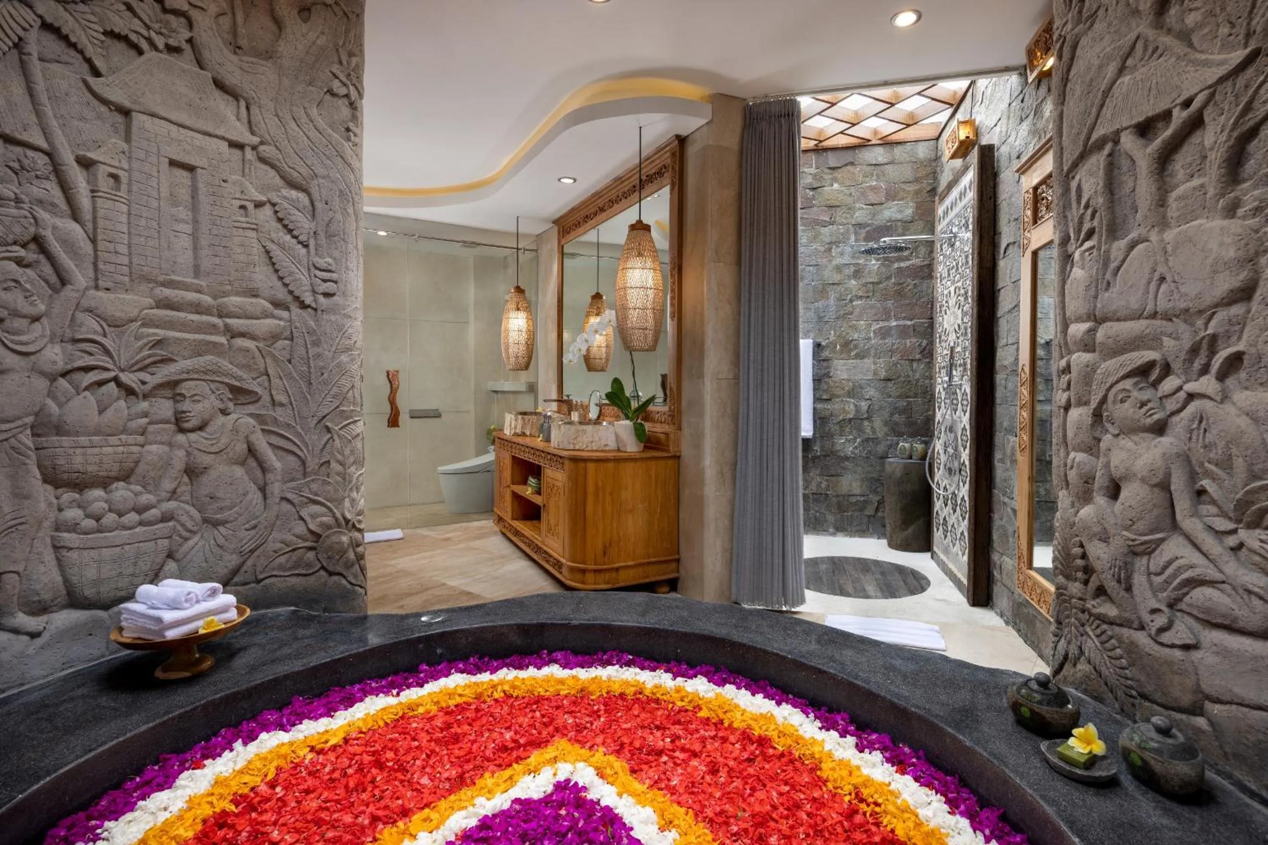 Bathroom in The Alena Resort a Pramana Experience