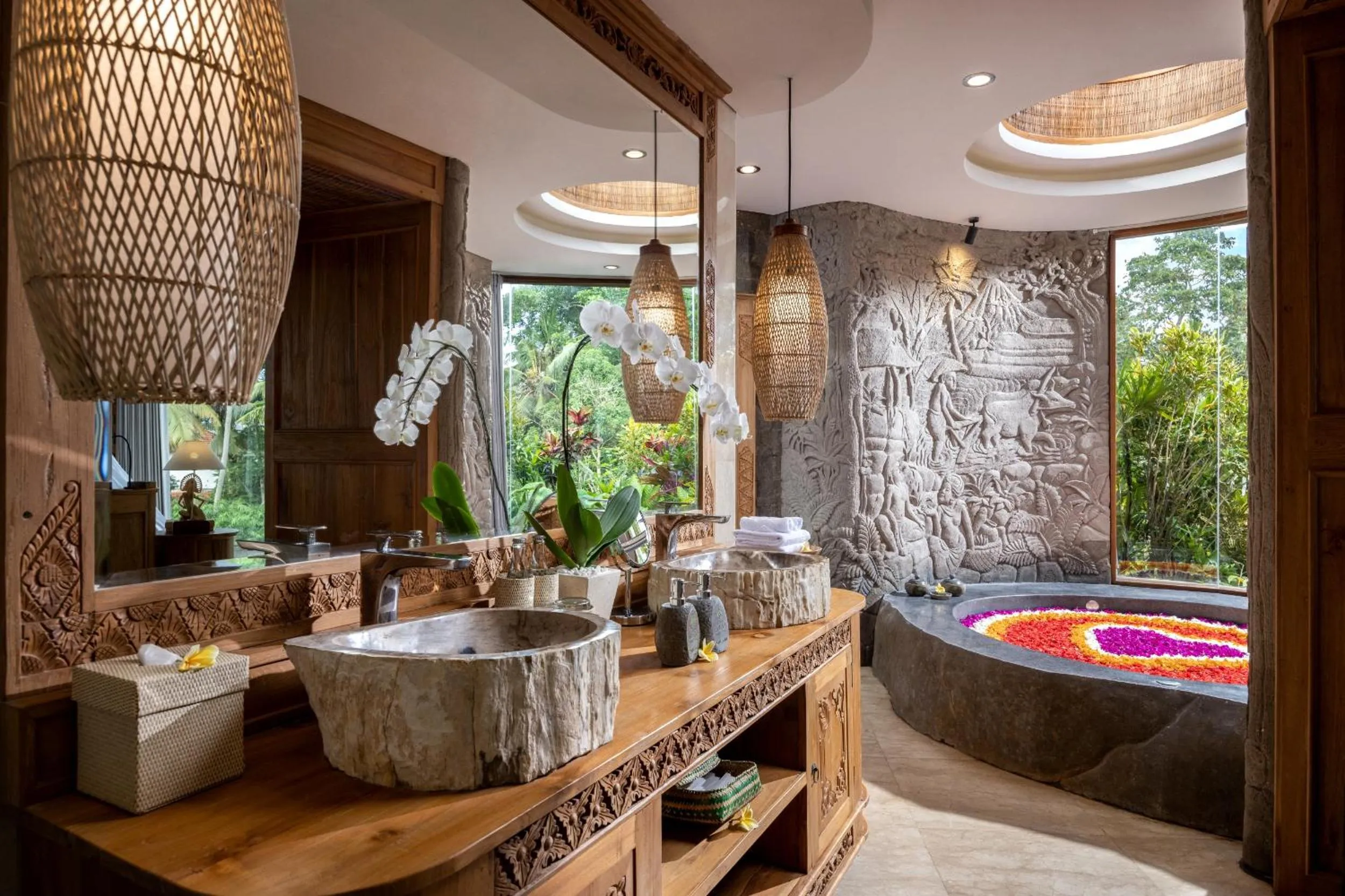 Bathroom in The Alena Resort a Pramana Experience