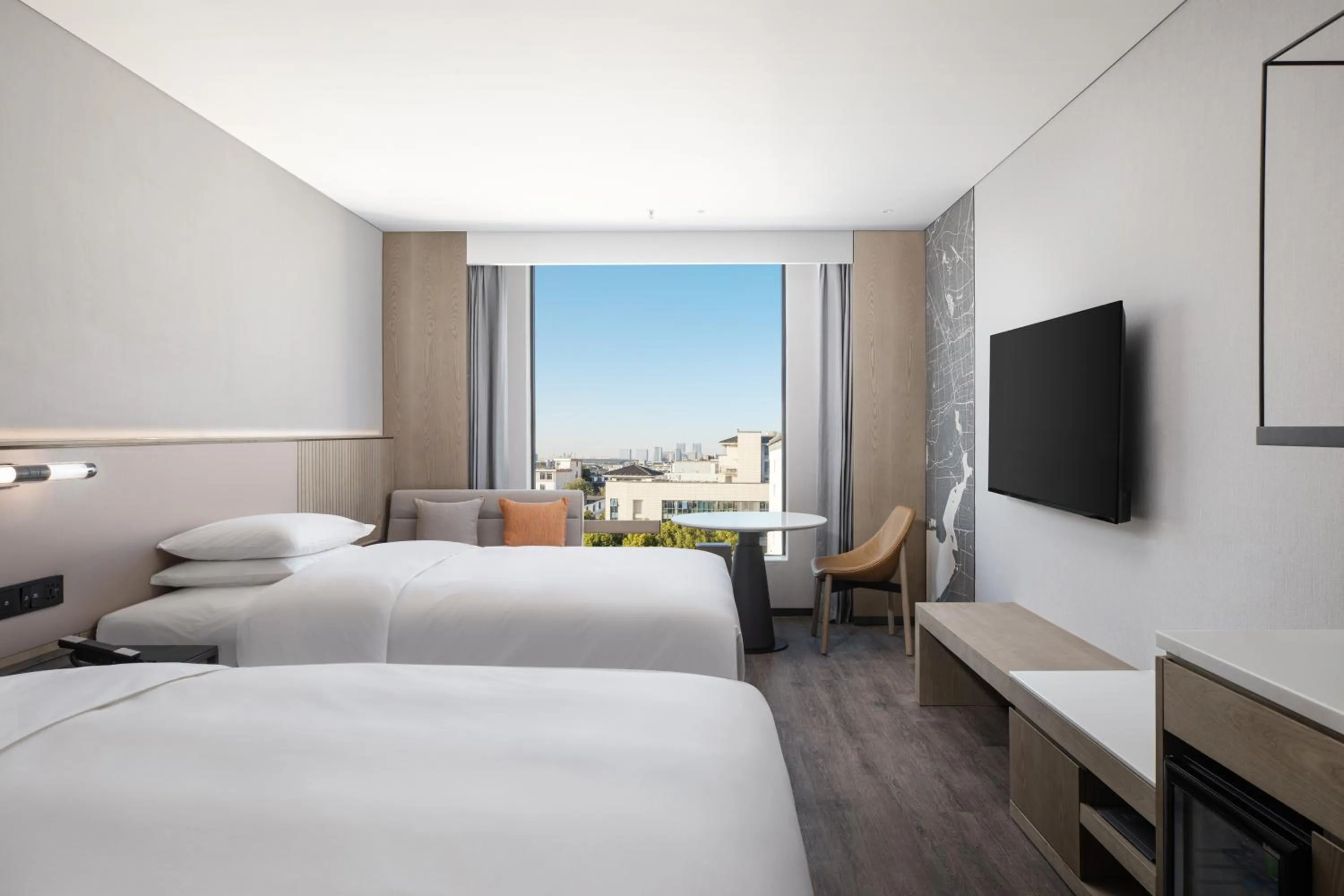 Bed in AC Hotel by Marriott Suzhou, Guan Qian