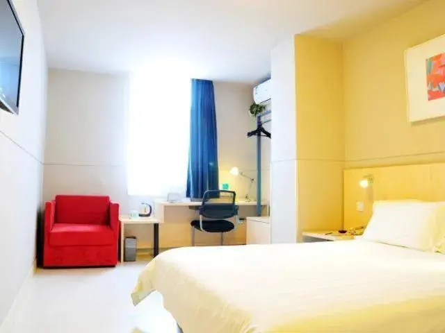 Bed in Jinjiang Inn Suzhou Taihu Xukou Bed in Jinjiang Inn Suzhou Taihu Xukou