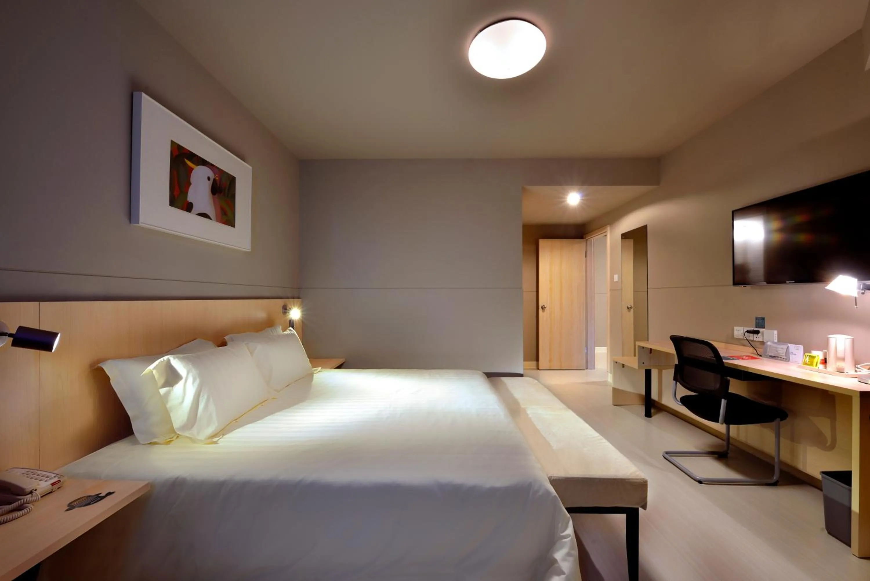 Bed in Jinjiang Inn Chengdu Dianzi Road