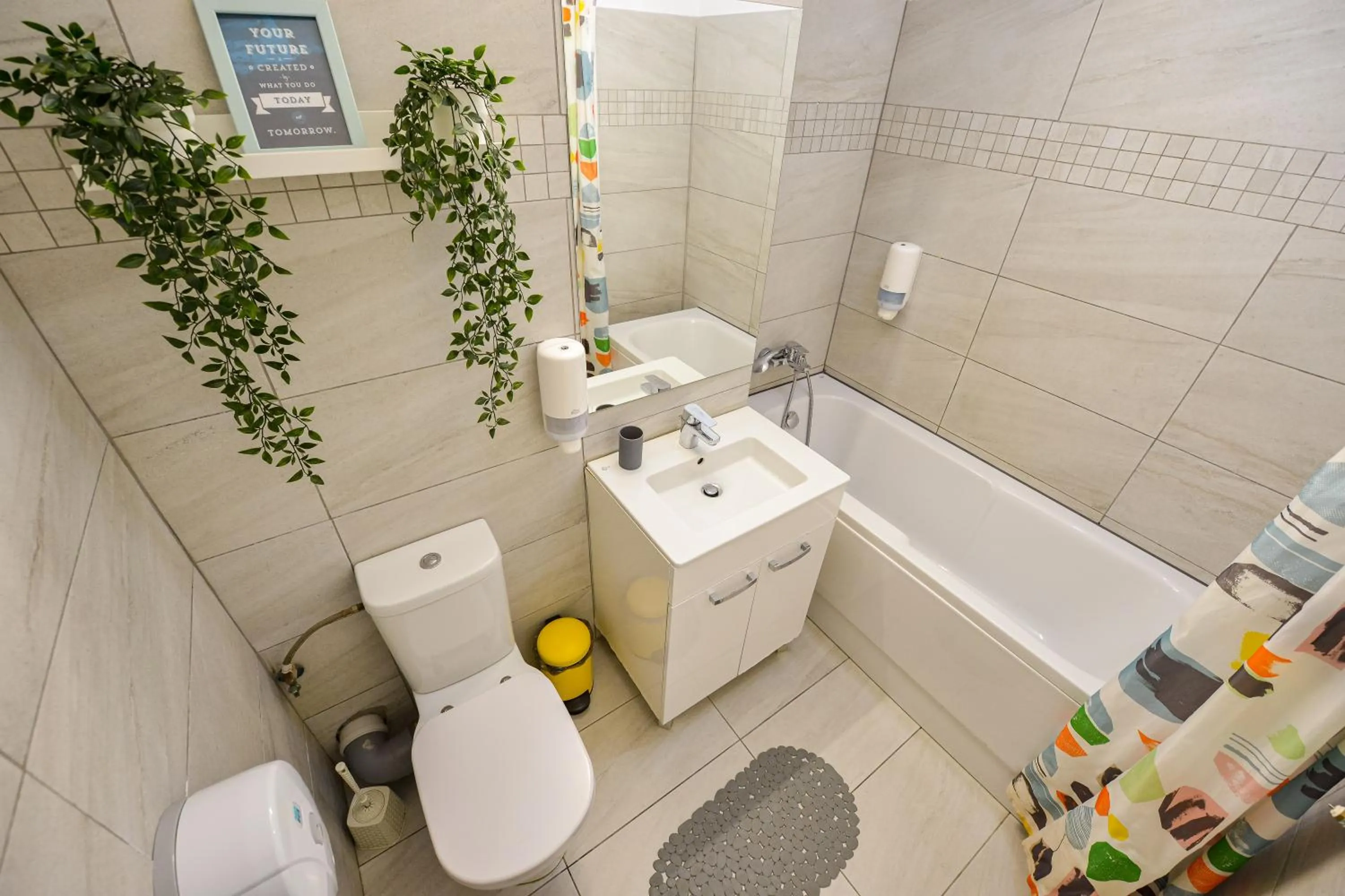 Shower in CityScape Bucharest