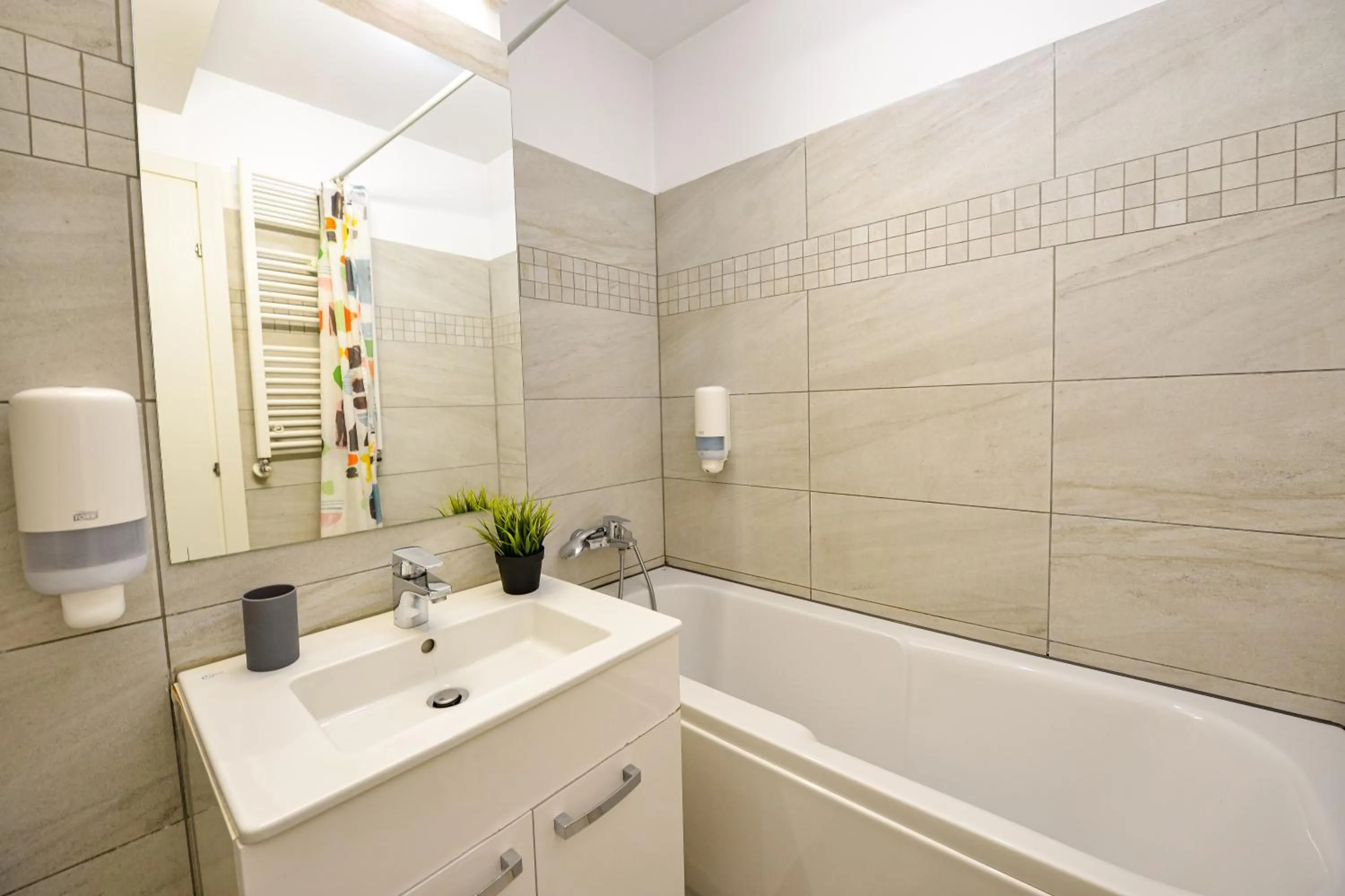 Shower in CityScape Bucharest