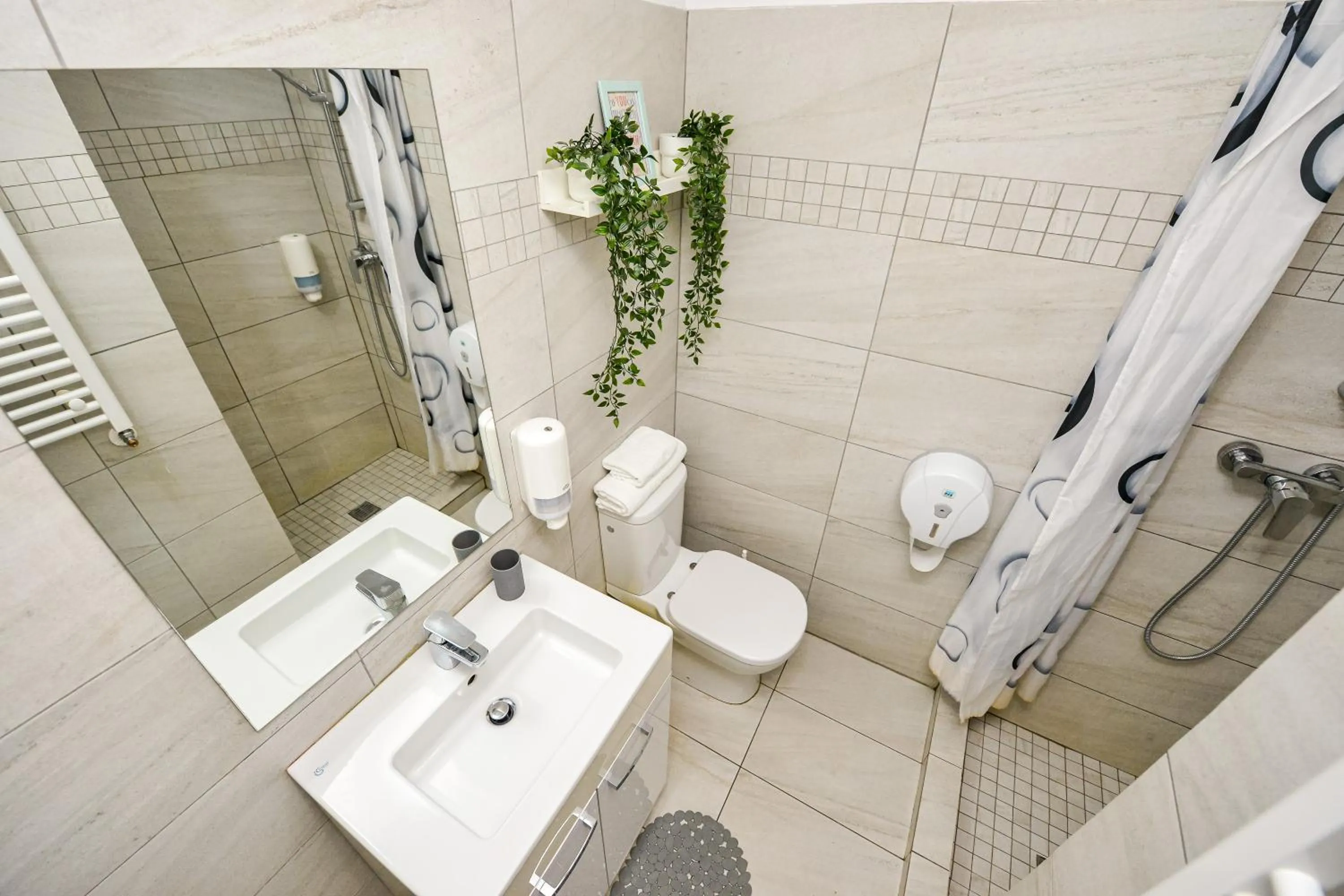 Shower in CityScape Bucharest