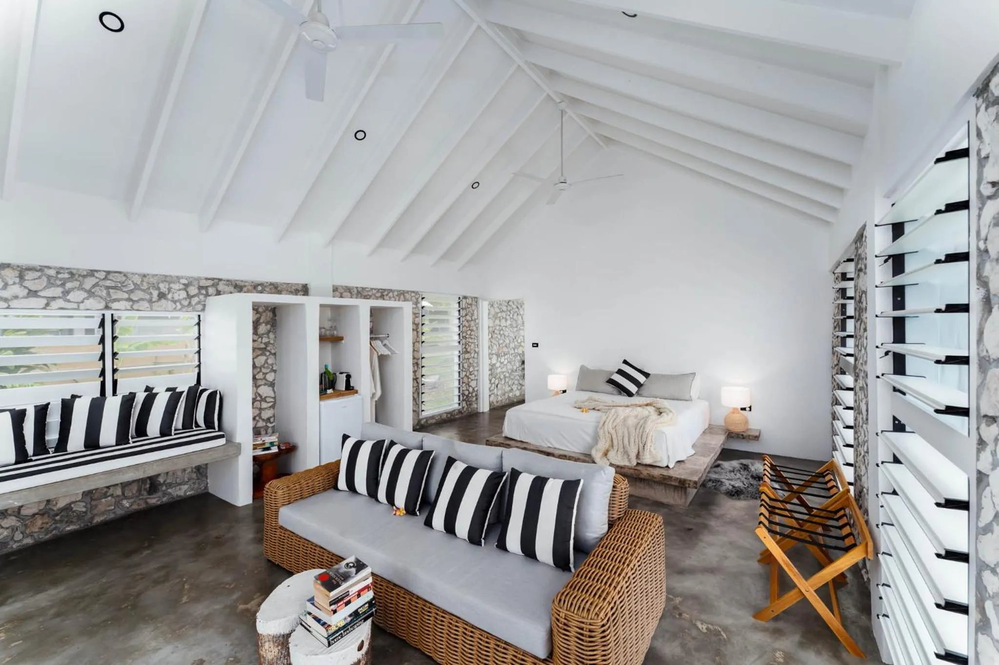 Living room, Bed in The Moso