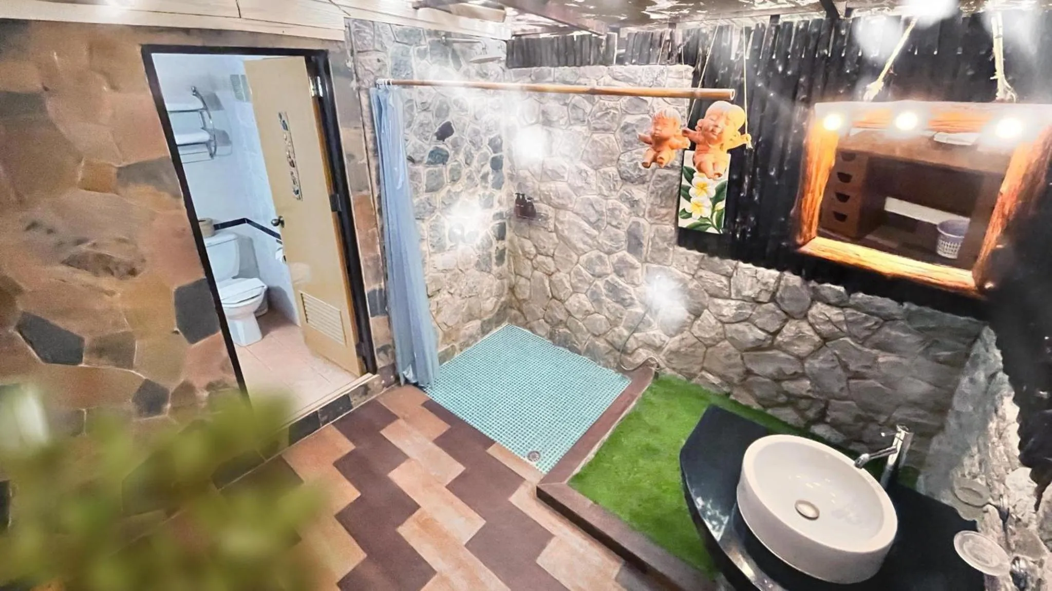 Shower in Birds and Bees Resort