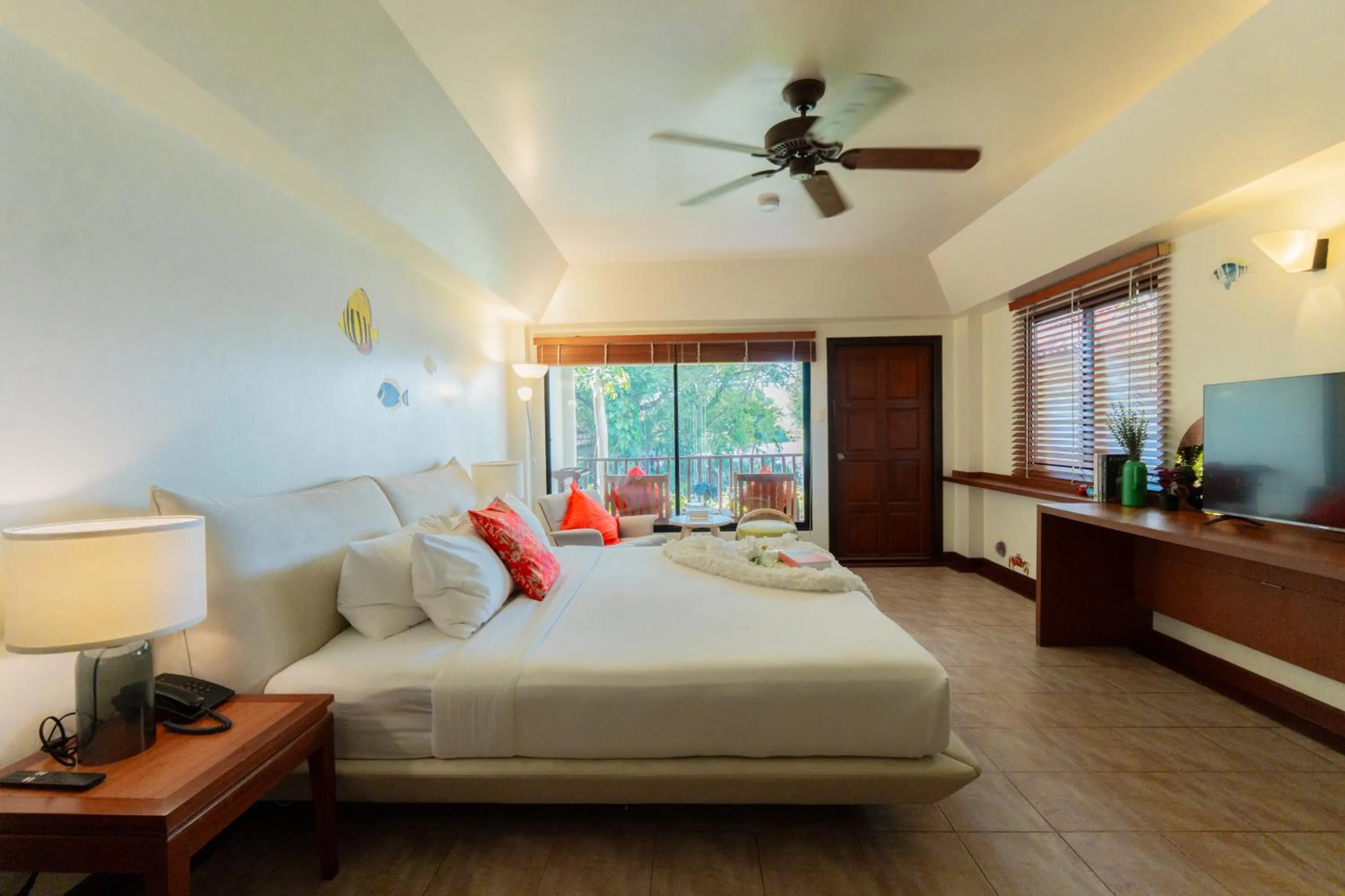 Bed in Birds and Bees Resort