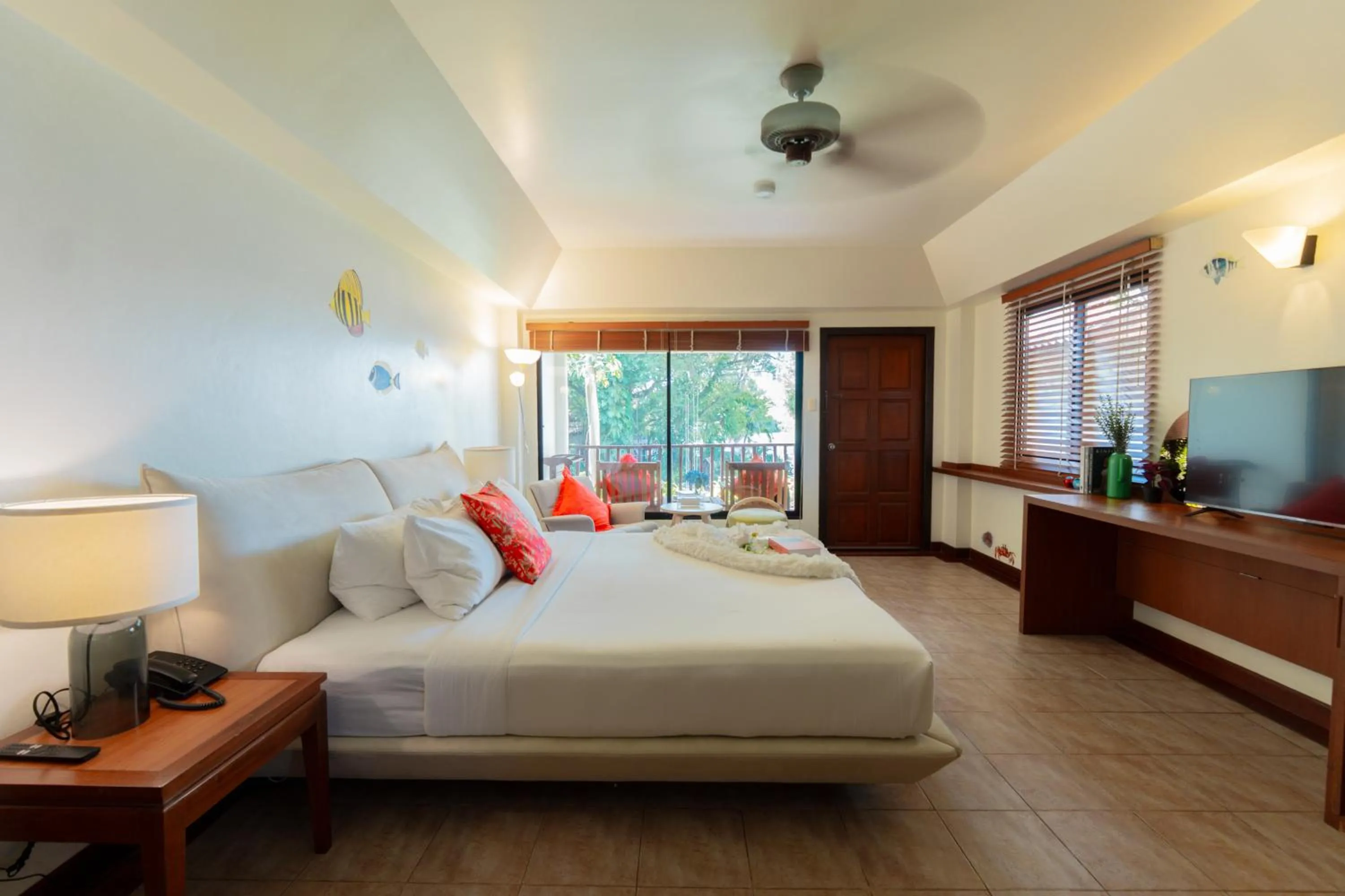 Bed in Birds and Bees Resort