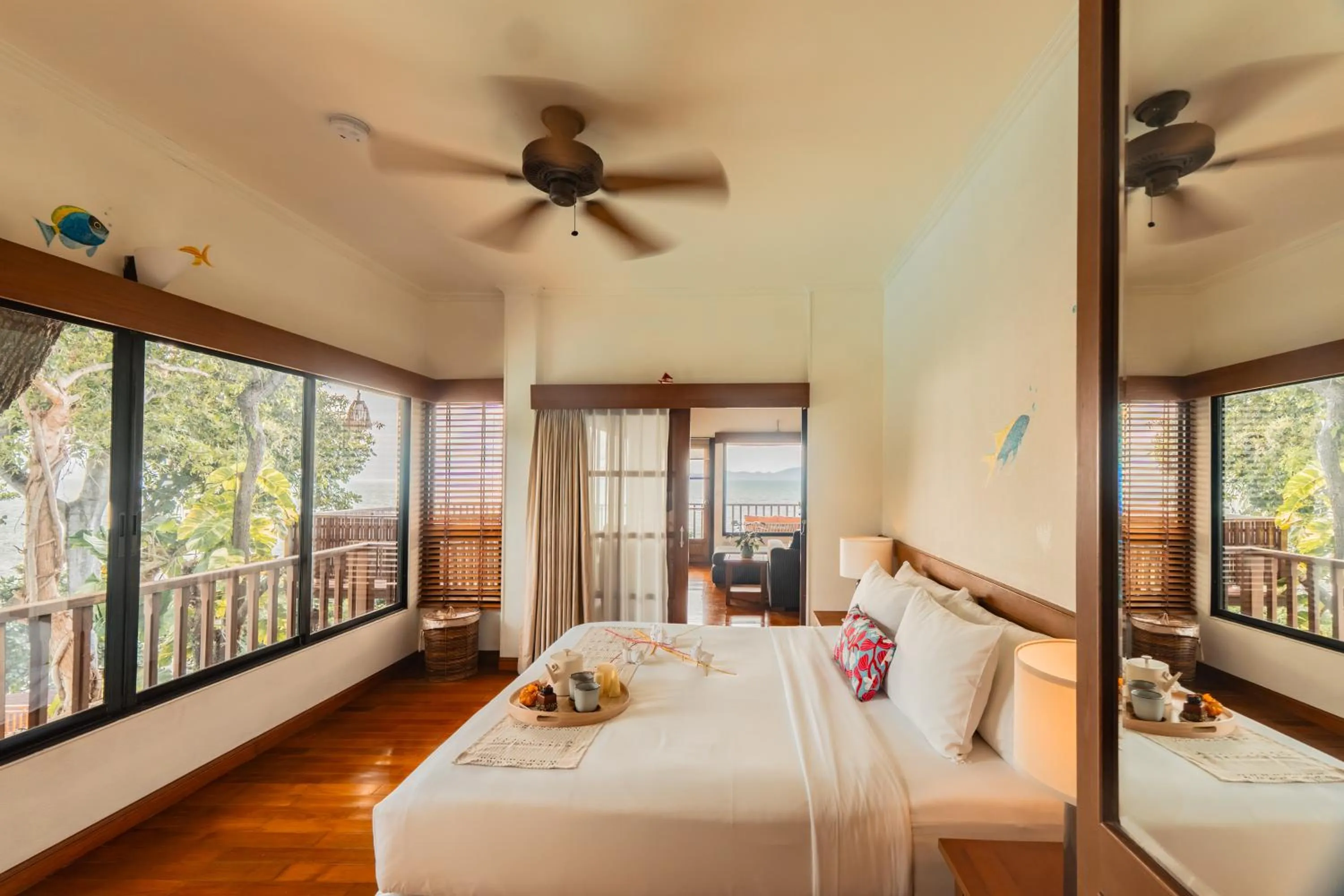 Bed in Birds and Bees Resort