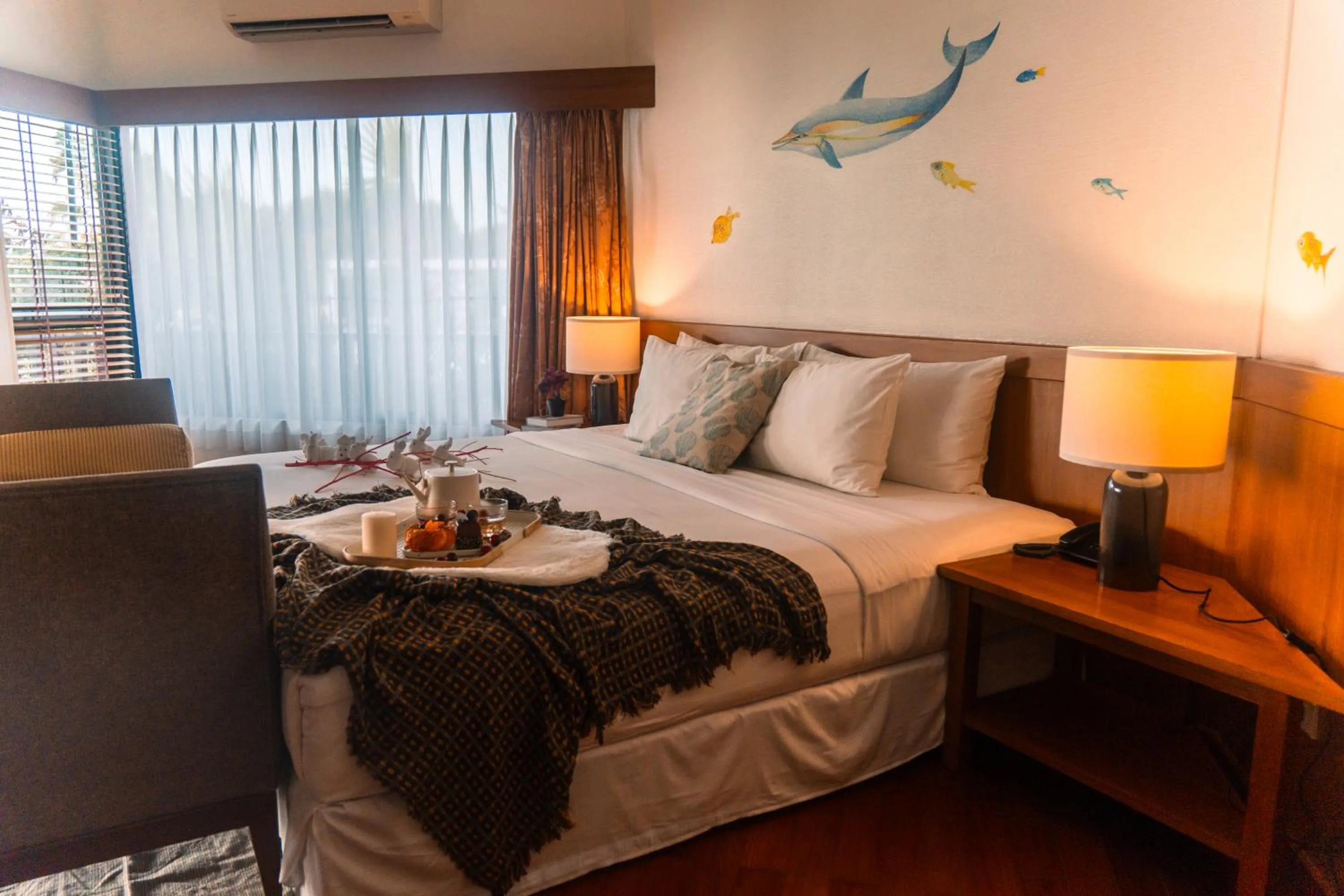 Bed in Birds and Bees Resort