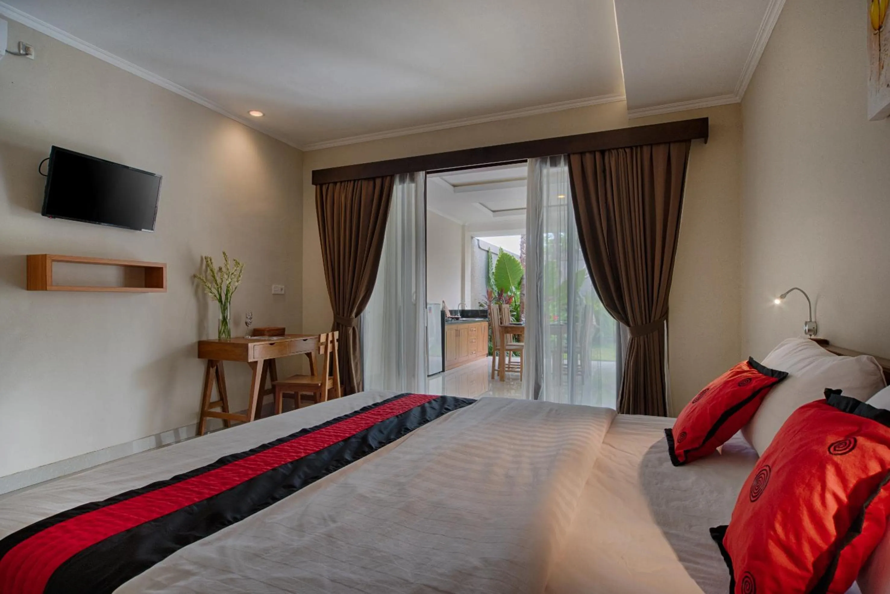 Seating area, Bed in Puri Canggu Villas & Rooms