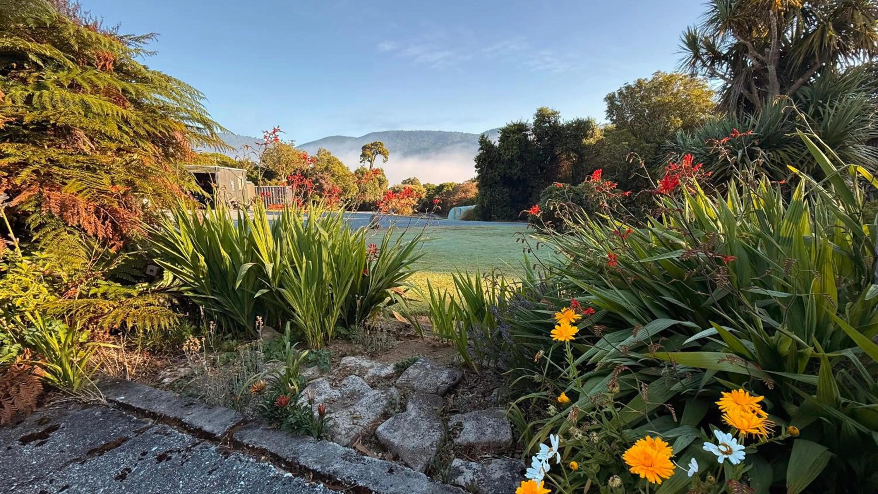 Garden in Mohua Park - Catlins Eco Accommodation