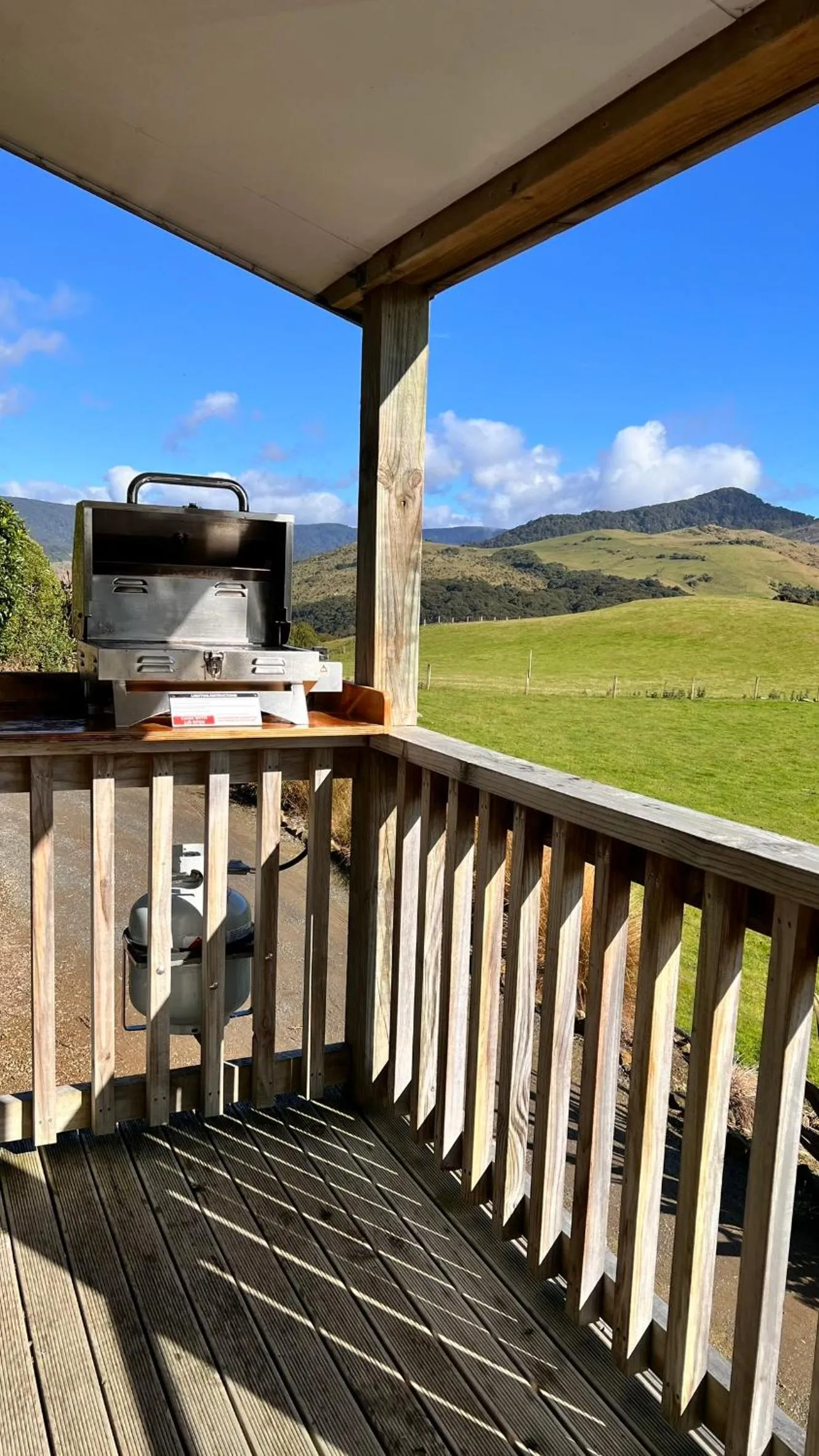 BBQ facilities in Mohua Park - Catlins Eco Accommodation
