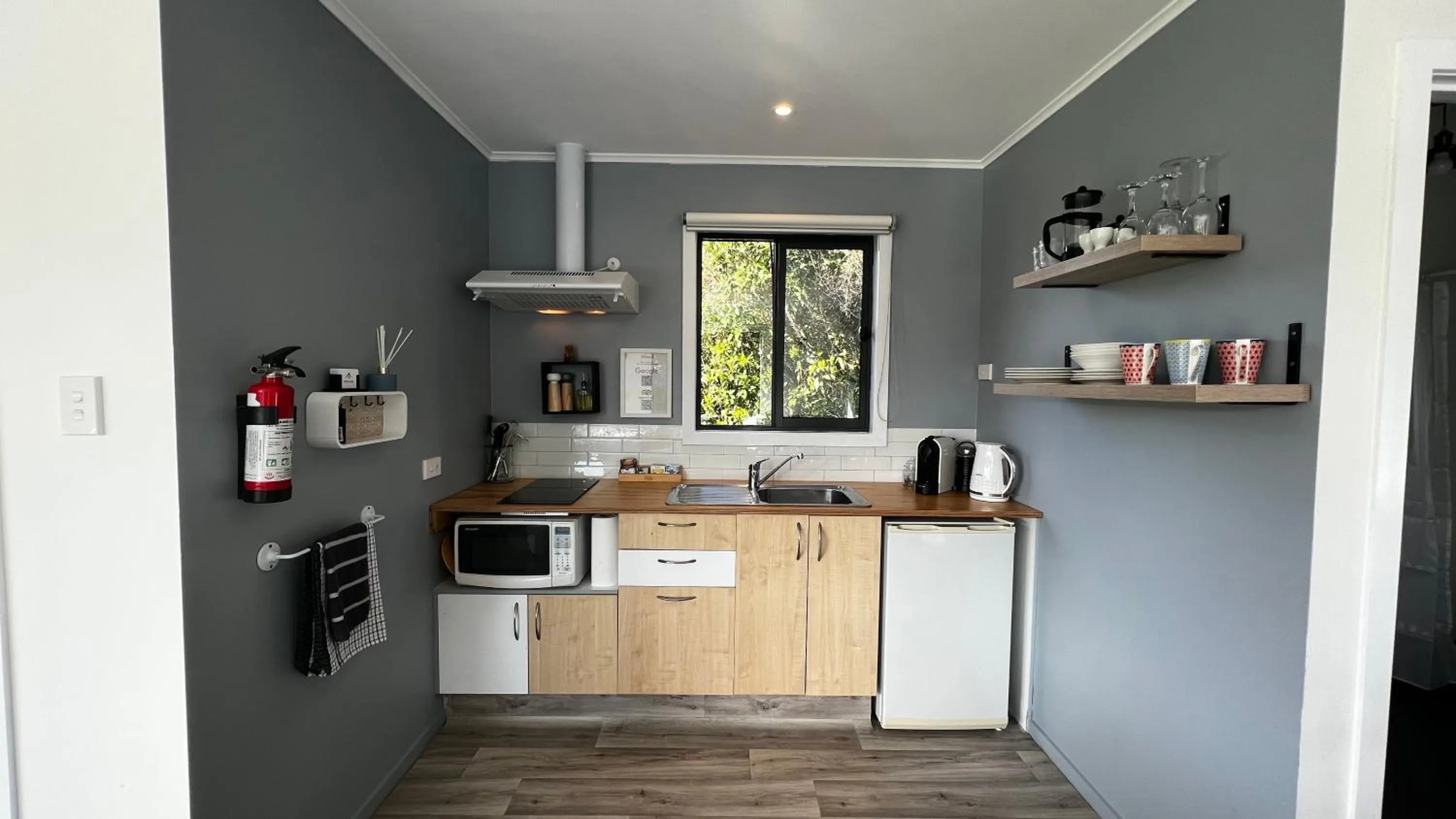 Kitchen or kitchenette in Mohua Park - Catlins Eco Accommodation