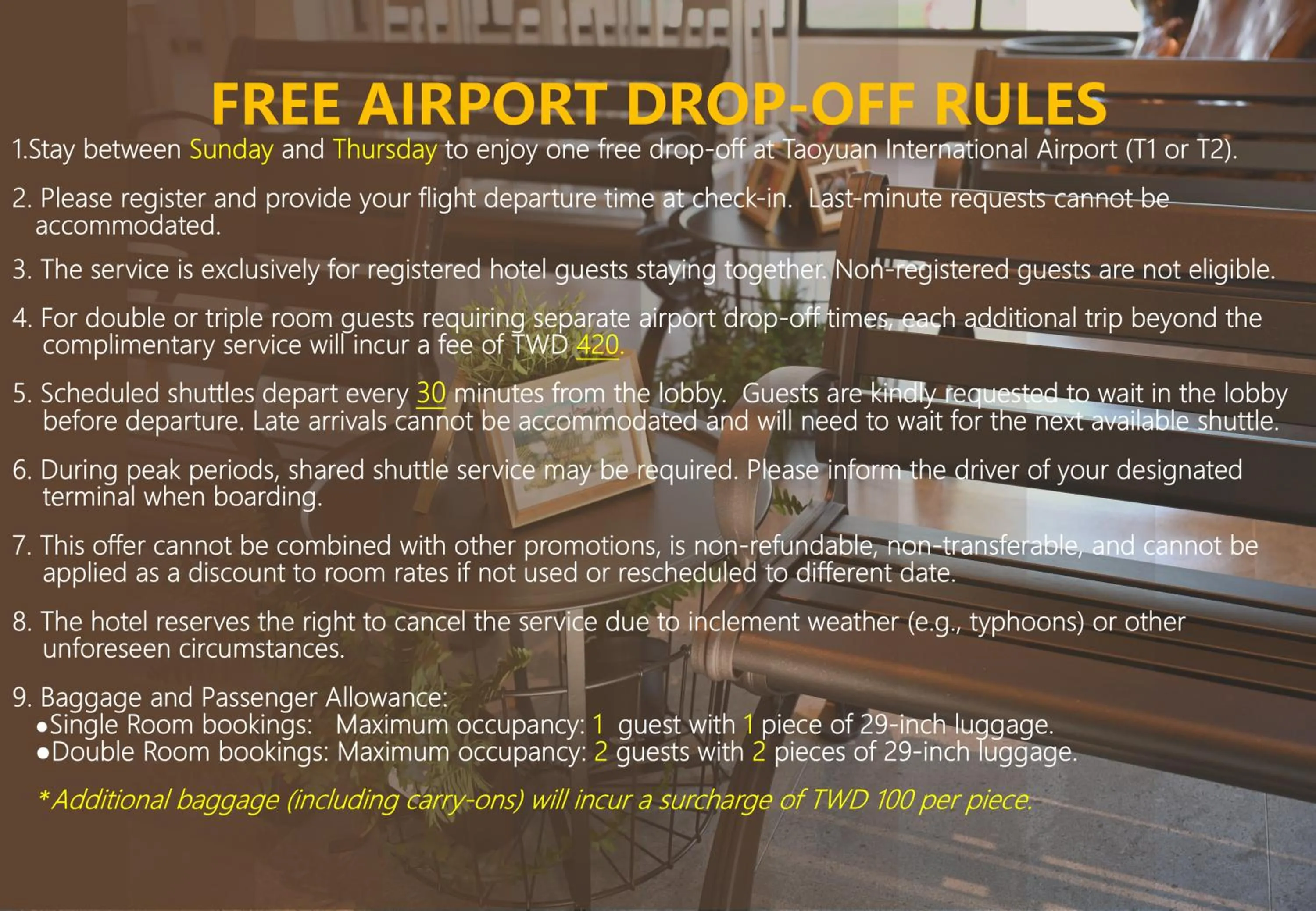 shuttle in Lütel Hotel Xpark Gloria Outlets Shin Kong Cinemas