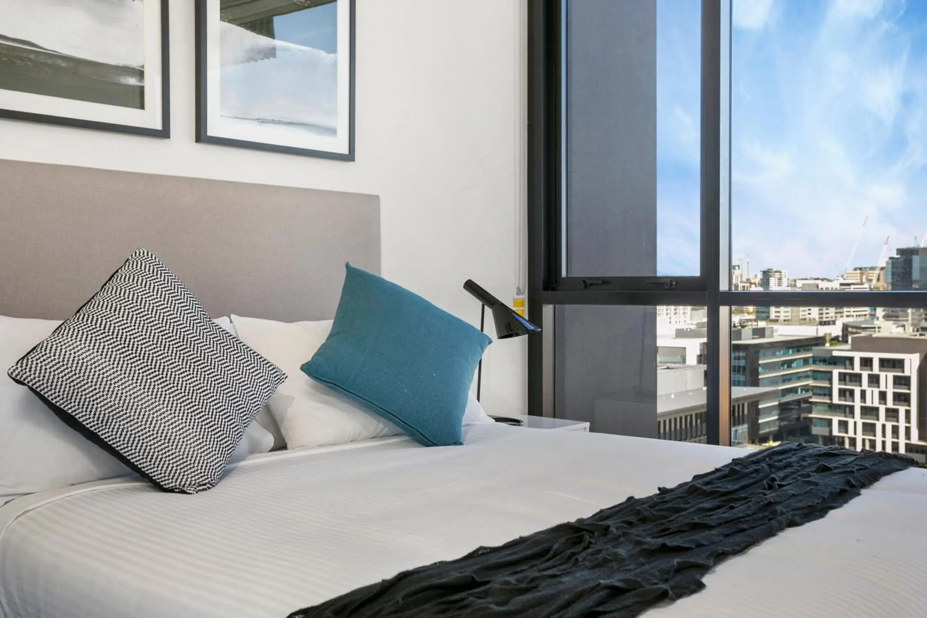 Bed in Soda Apartments by CLLIX Bed in Soda Apartments by CLLIX