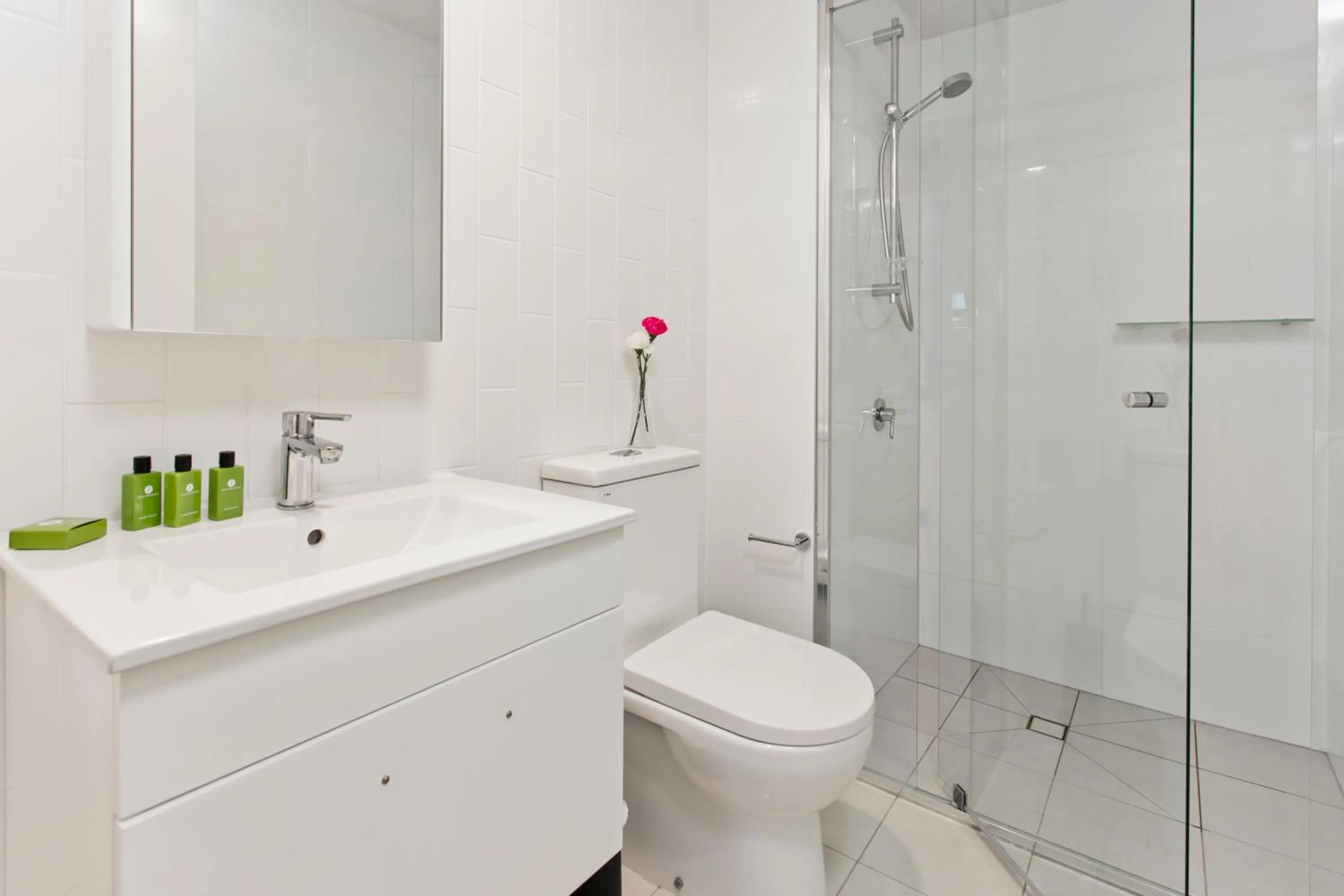 Shower in Soda Apartments by CLLIX