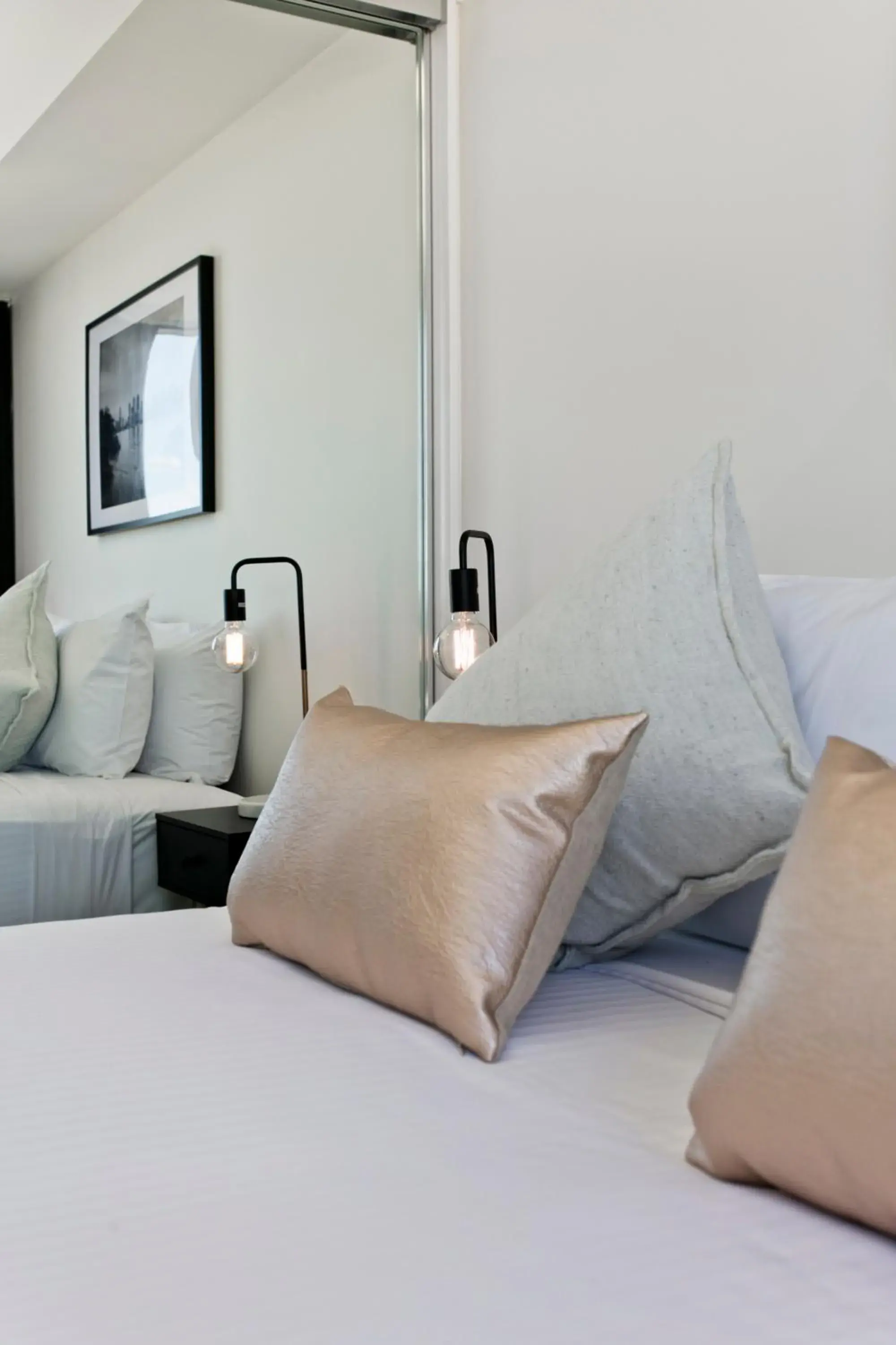 Bed in Soda Apartments by CLLIX Bed in Soda Apartments by CLLIX