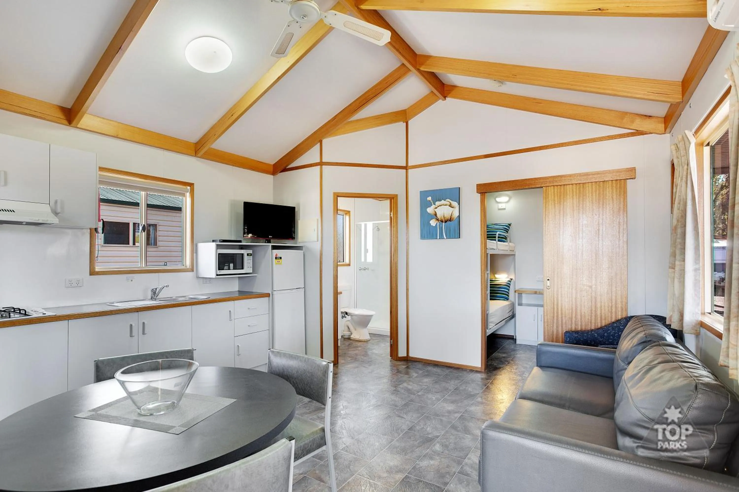 Living room in Boomerang Way Tourist Park