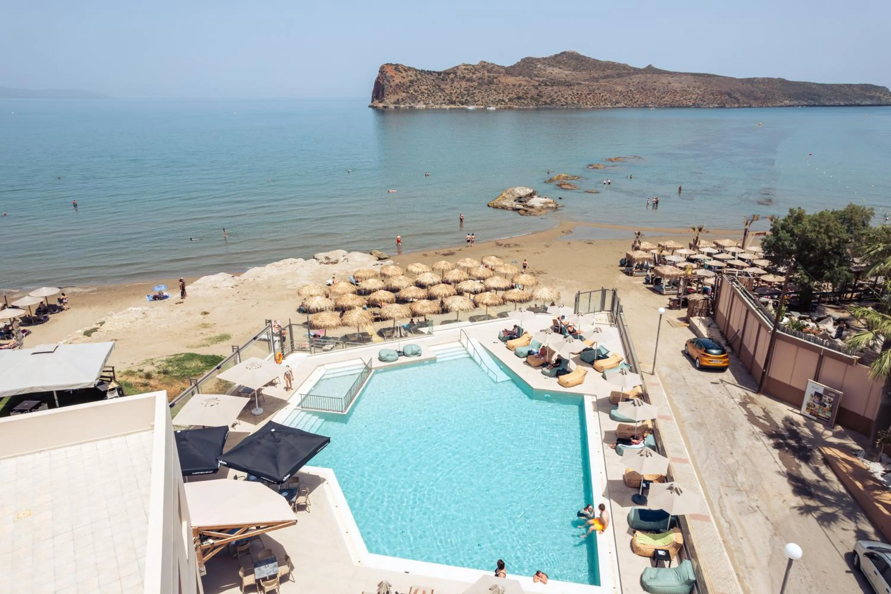 Swimming pool in Chrispy Beach Resort, Agia Marina