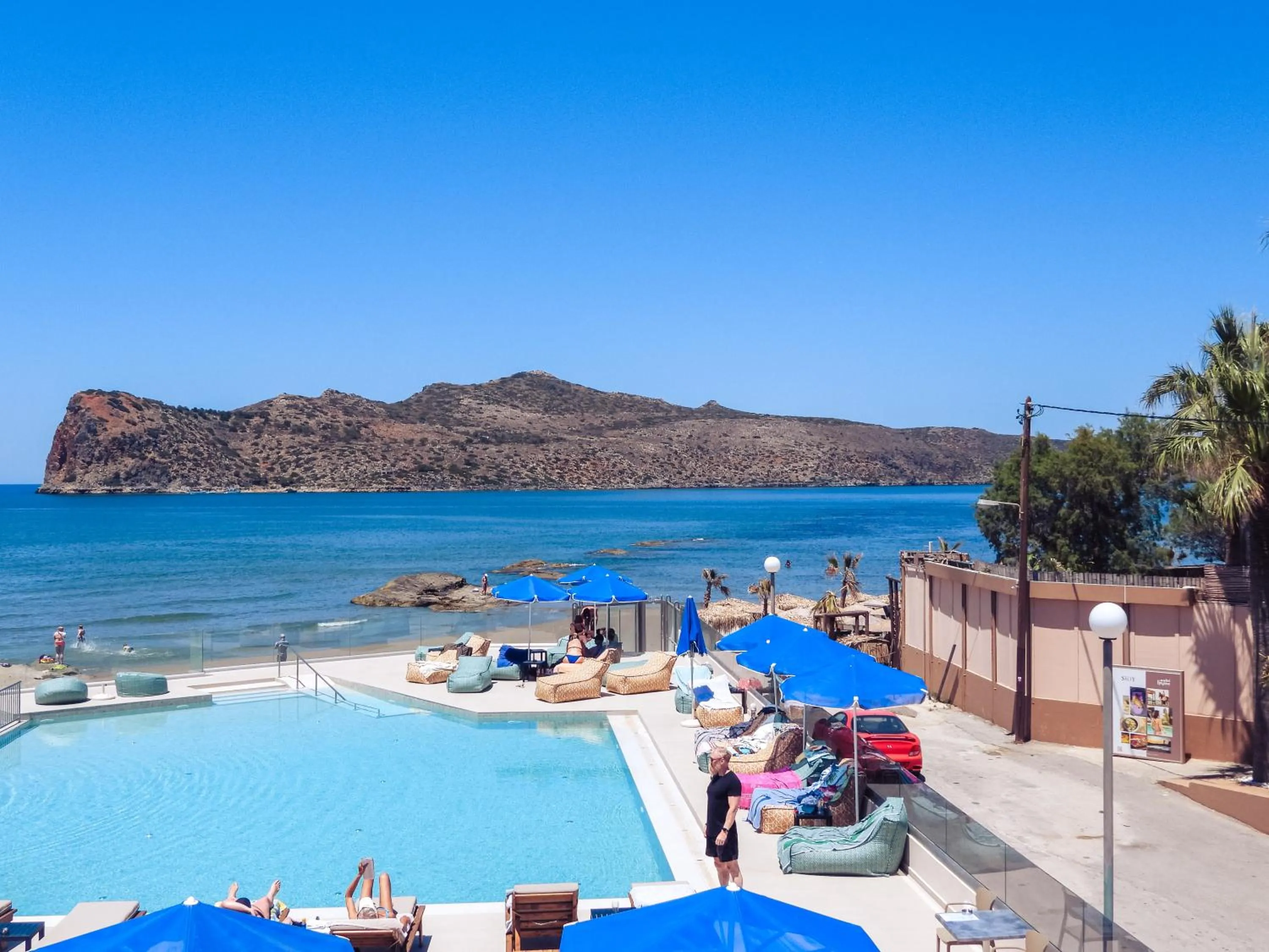 Sea view in Chrispy Beach Resort, Agia Marina