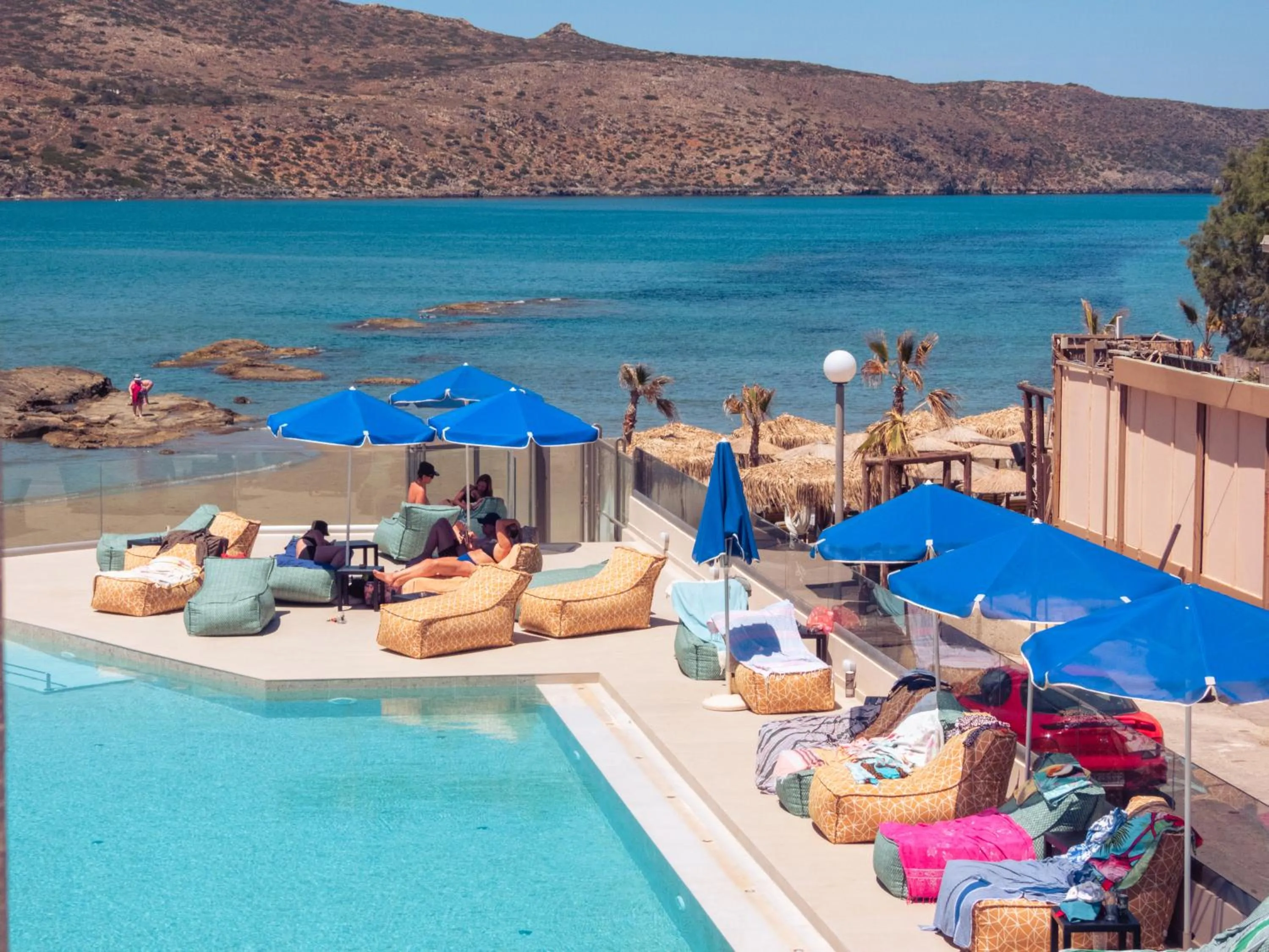 Sea view in Chrispy Beach Resort, Agia Marina