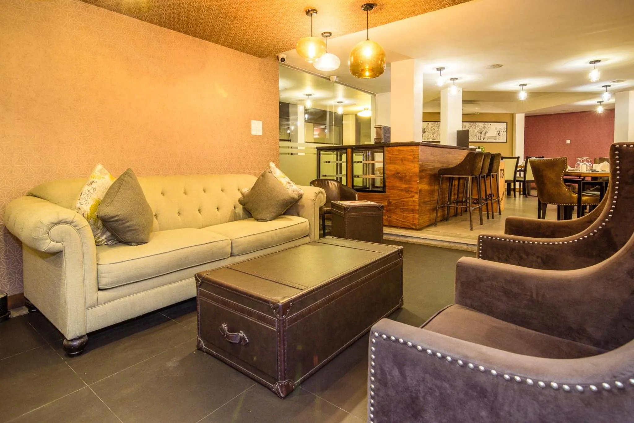 Seating area in Viyana Boutique Hotel