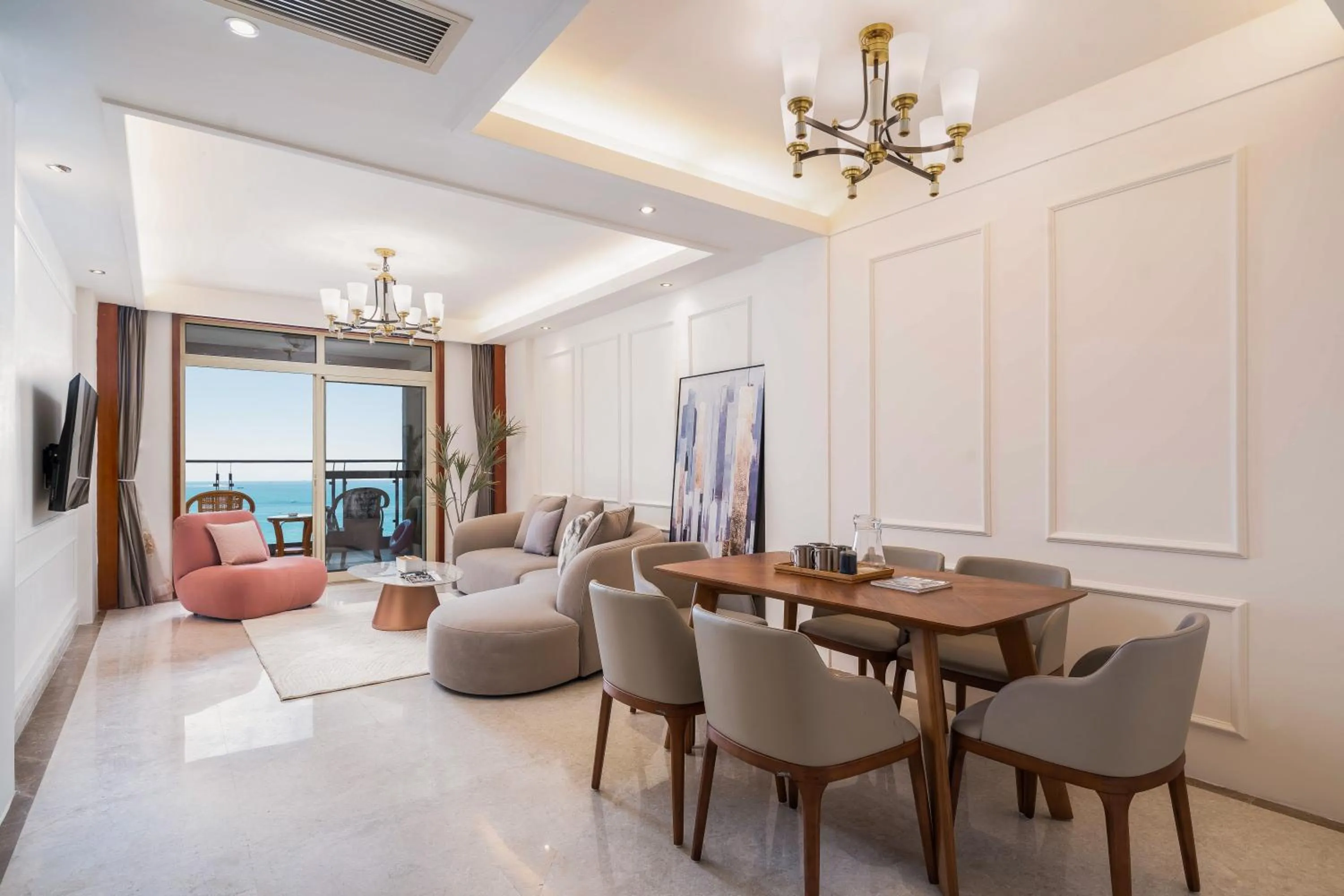 Living room in Sanya Yikehai View Apartments