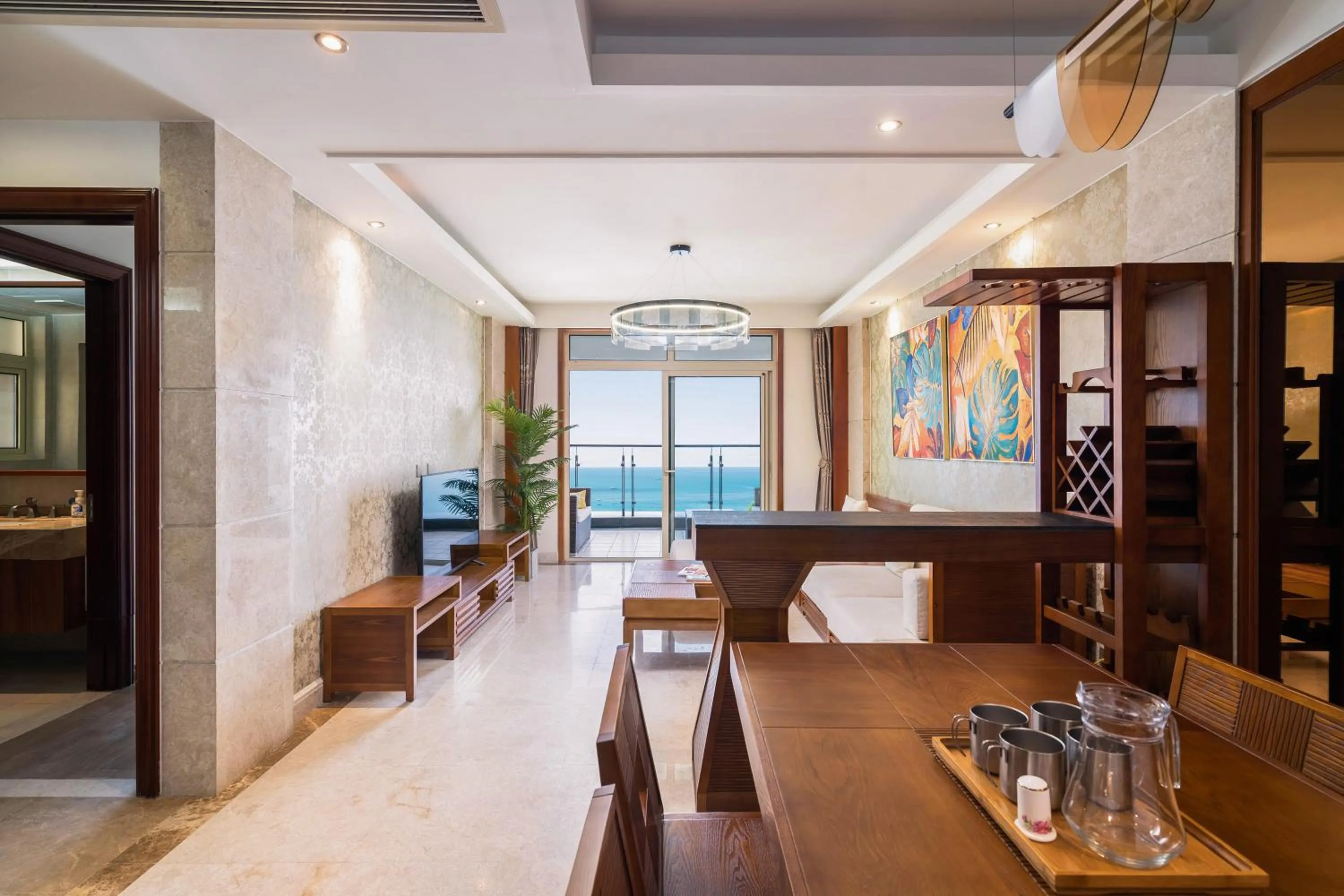 Living room in Sanya Yikehai View Apartments