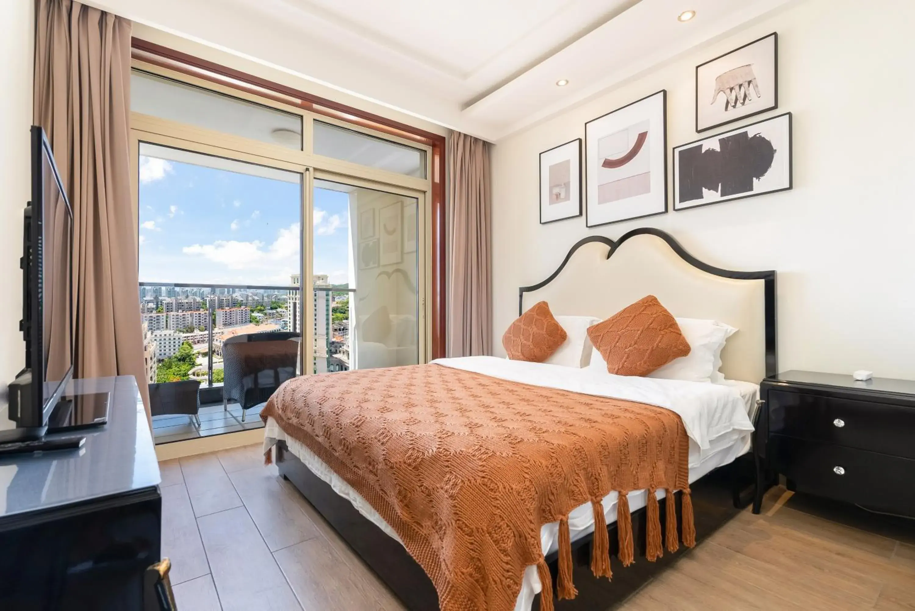 Bed in Sanya Yikehai View Apartments Bed in Sanya Yikehai View Apartments