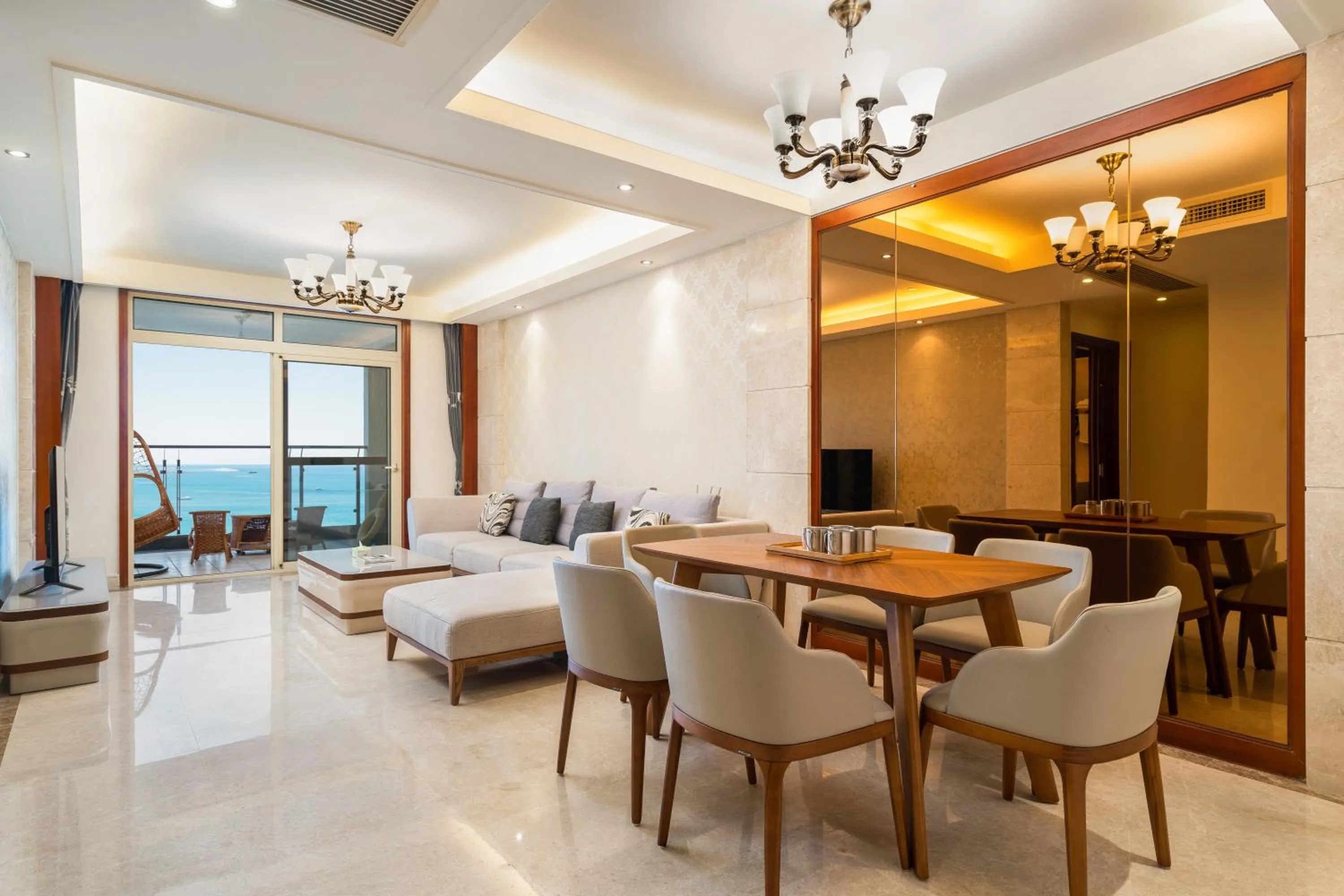Living room in Sanya Yikehai View Apartments
